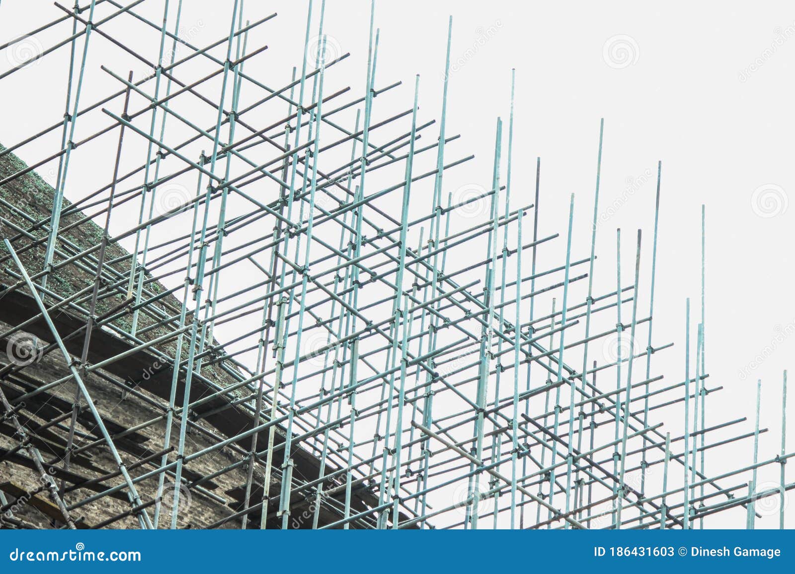 Scaffolding Structure in Construction Site Stock Image Image of staging, materials 186431603