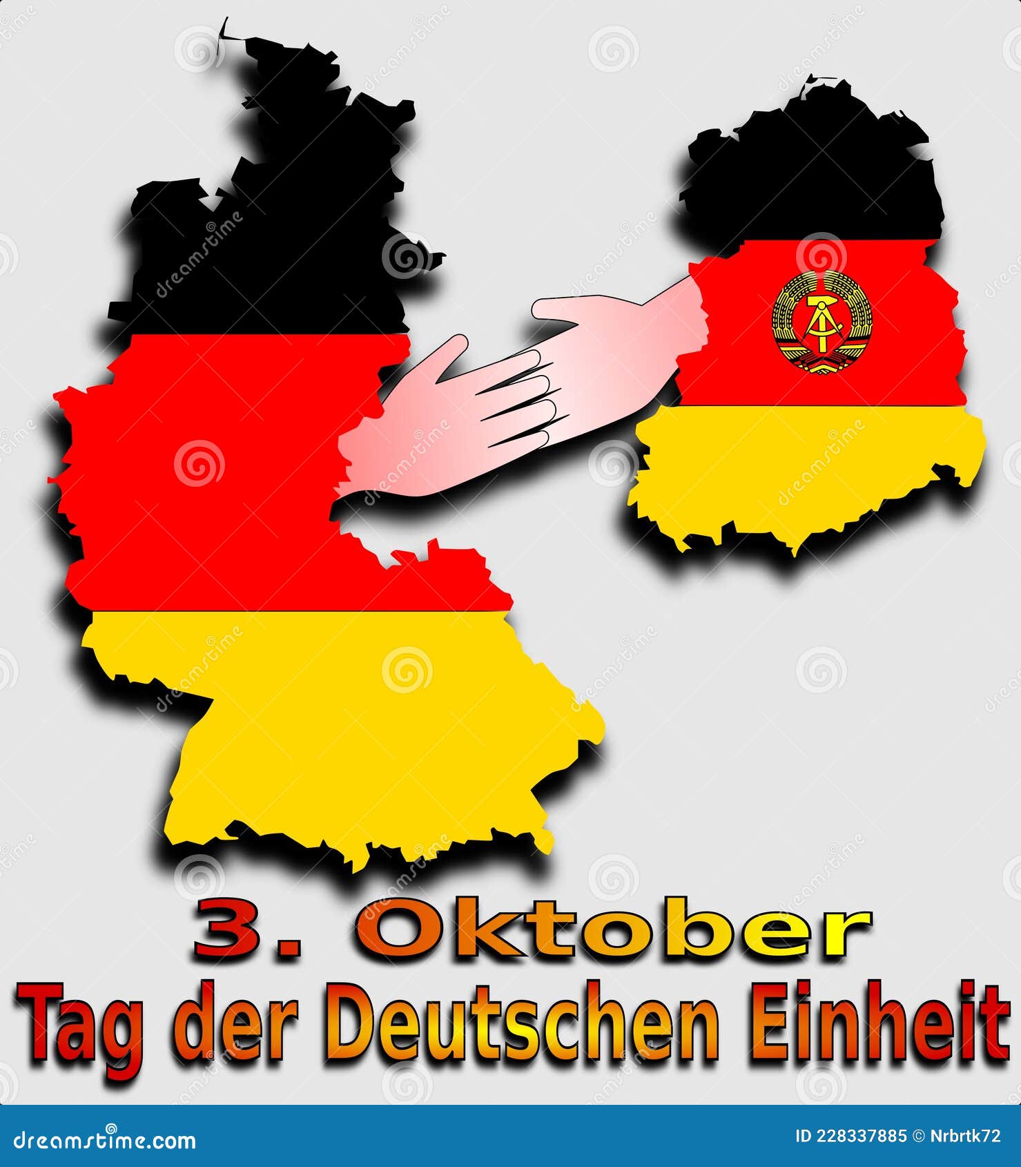 3. October - Day of German Unity Stock Image - Illustration of 1990, designated: 228337885