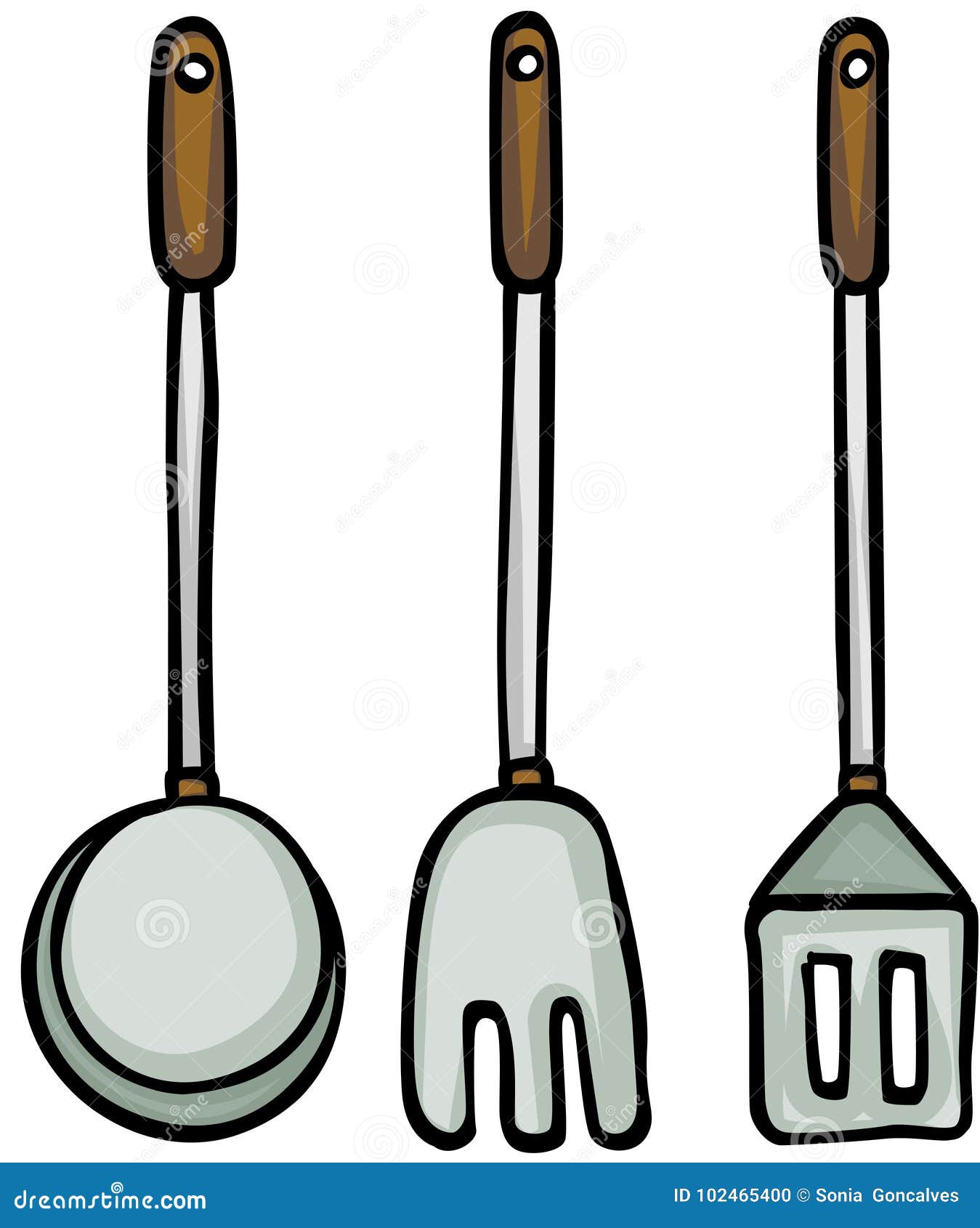 Kitchen cooking utensils stock vector. Illustration of handmade - 102465400