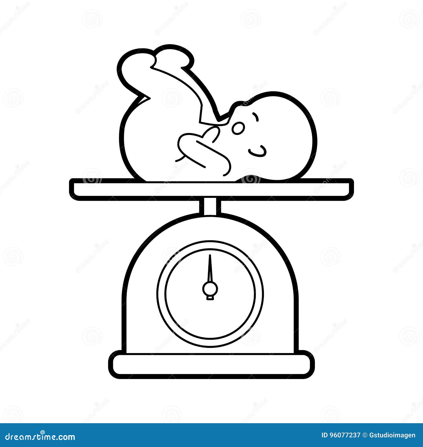 Scale with Baby Isolated Icon Stock Vector Illustration of libra