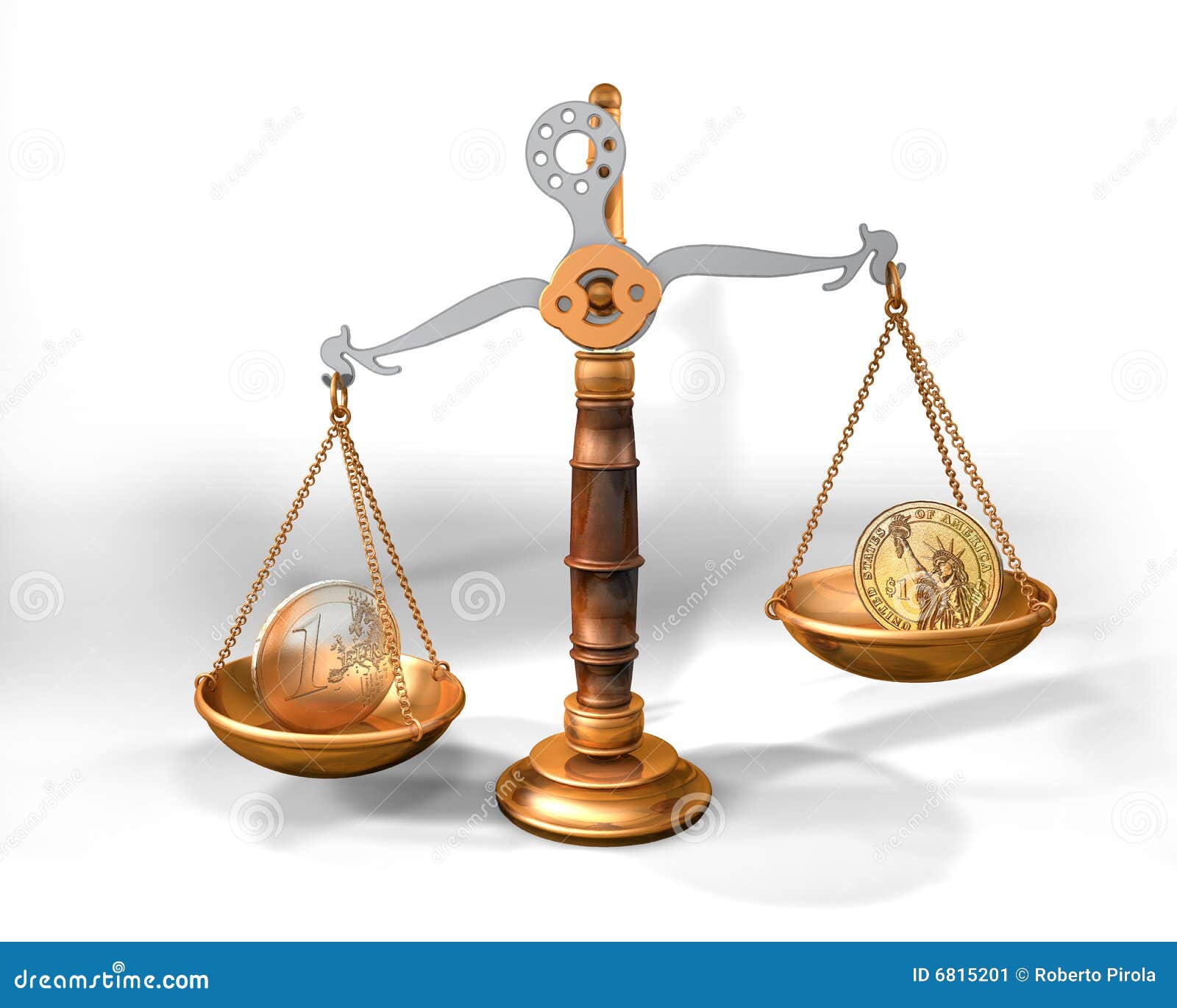 Scale, Dollar and Euro Coins Stock Illustration Illustration of money