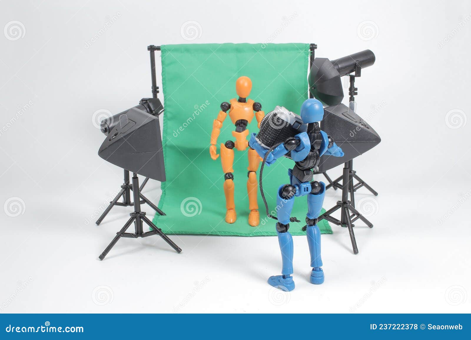 A Scale of Photography Studio with Model Stock Photo Image of
