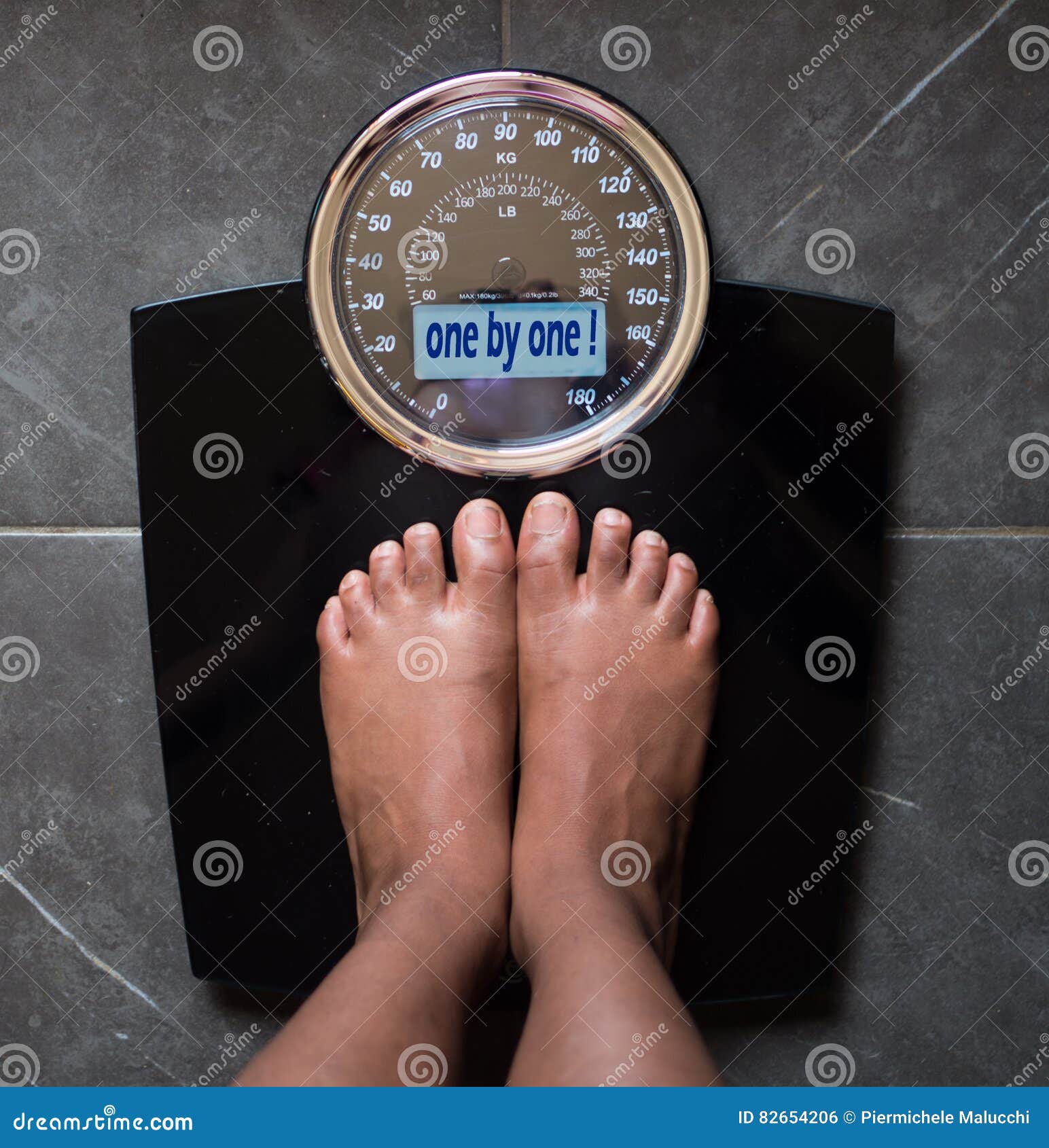 Scale that Speaks and Tells the Truth, One at a Time! Stock Photo