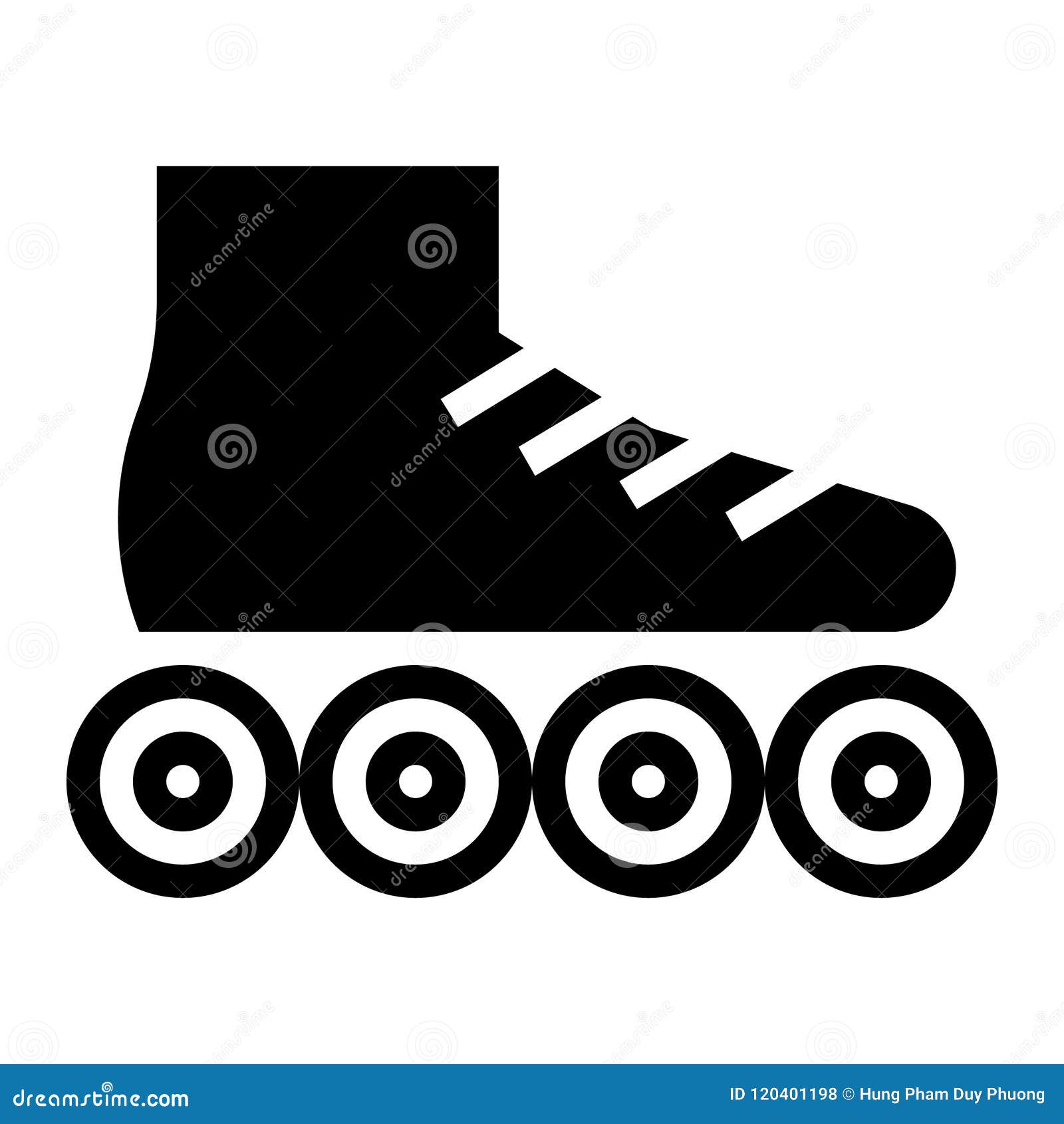 Glyph Beautiful Roller Skate Shoe Icon Stock Illustration