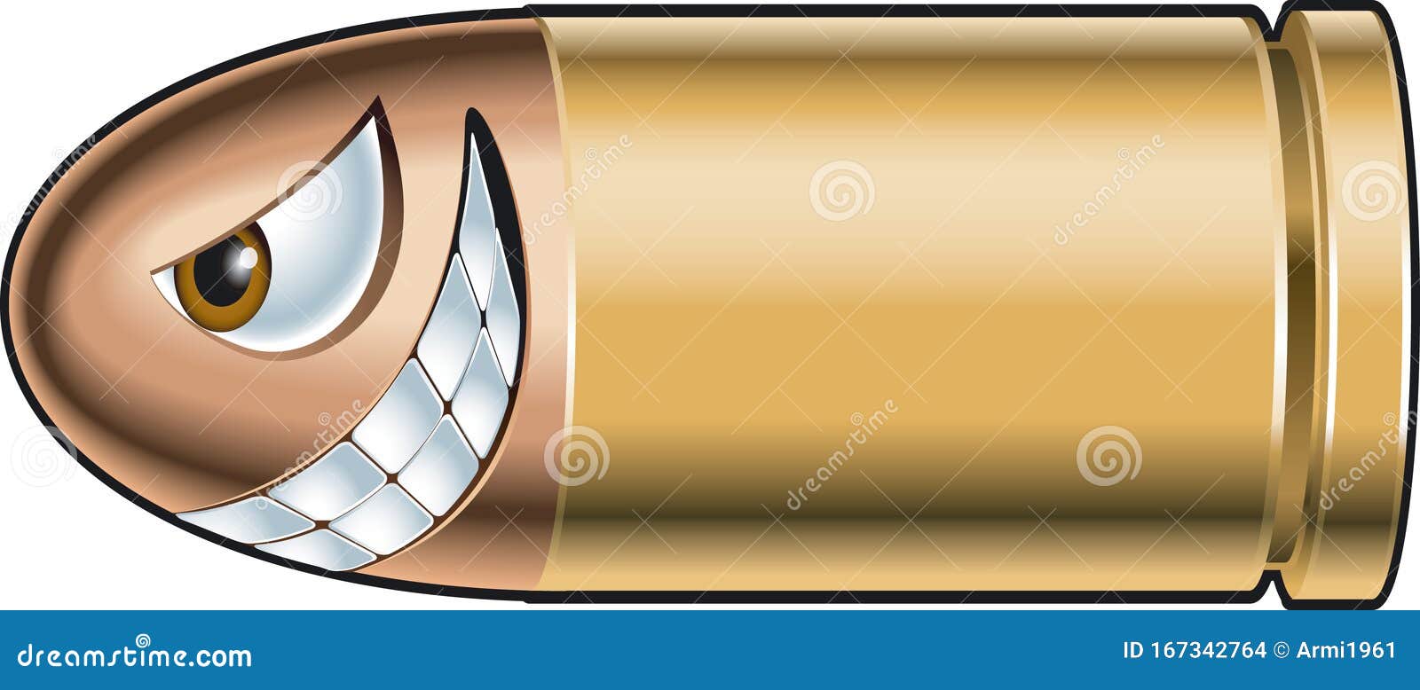 Cartoon gun bullet stock vector. Illustration of cartridge - 167342764