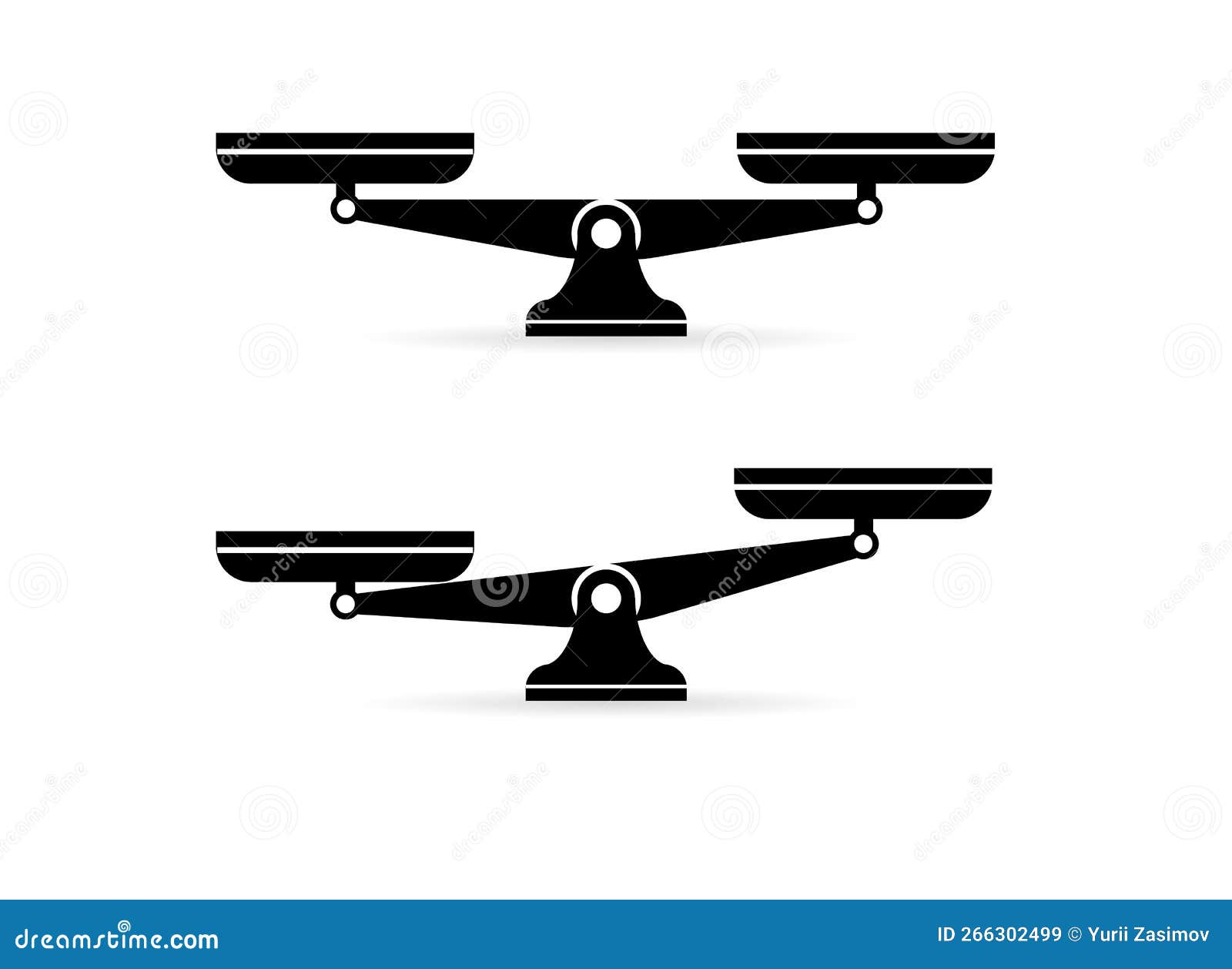 Scales, Flat Design Vector Illustration. Stock Vector Illustration of