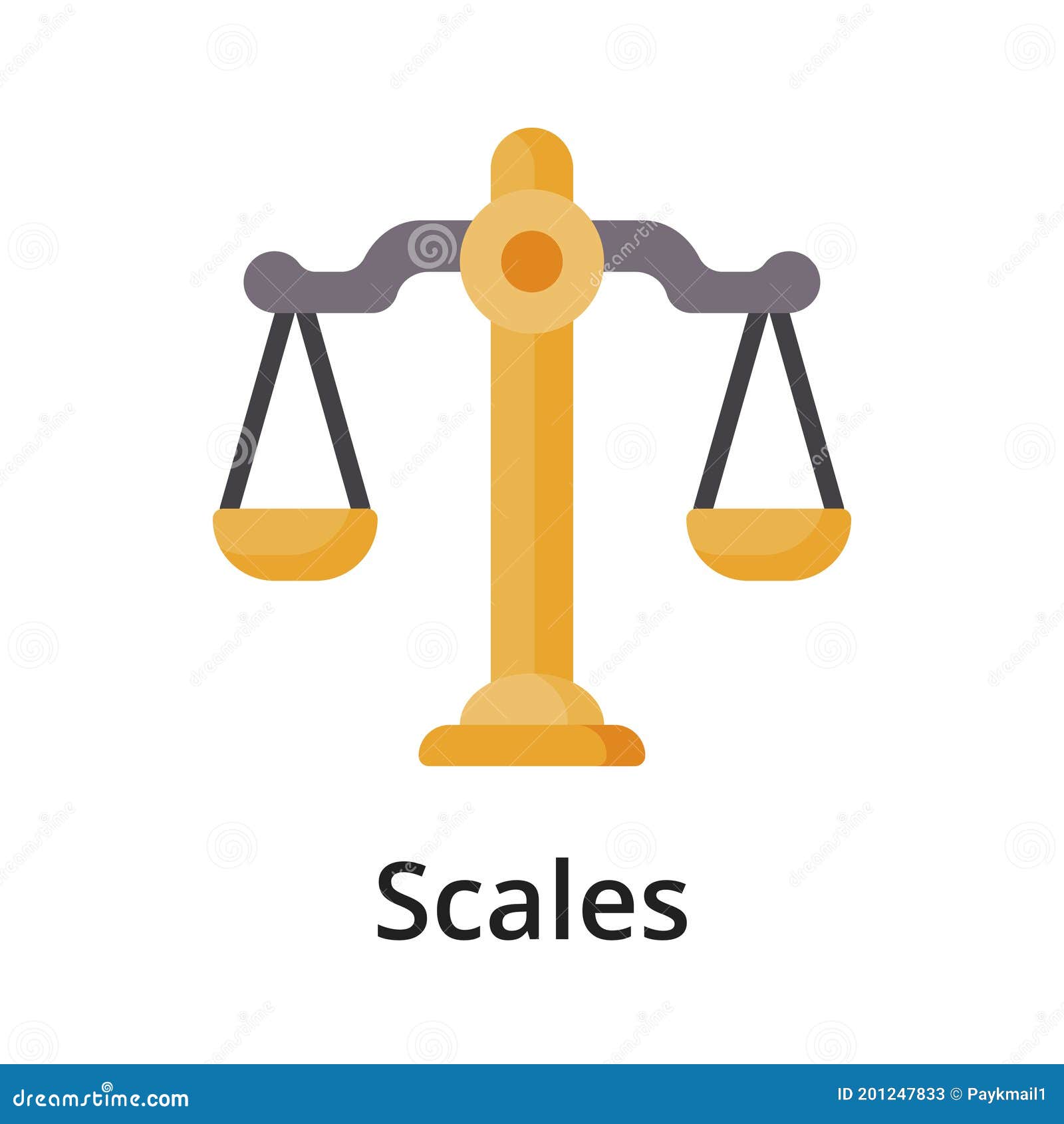 Scales Flat Vector Illustration. Single Object. Icon for Design on