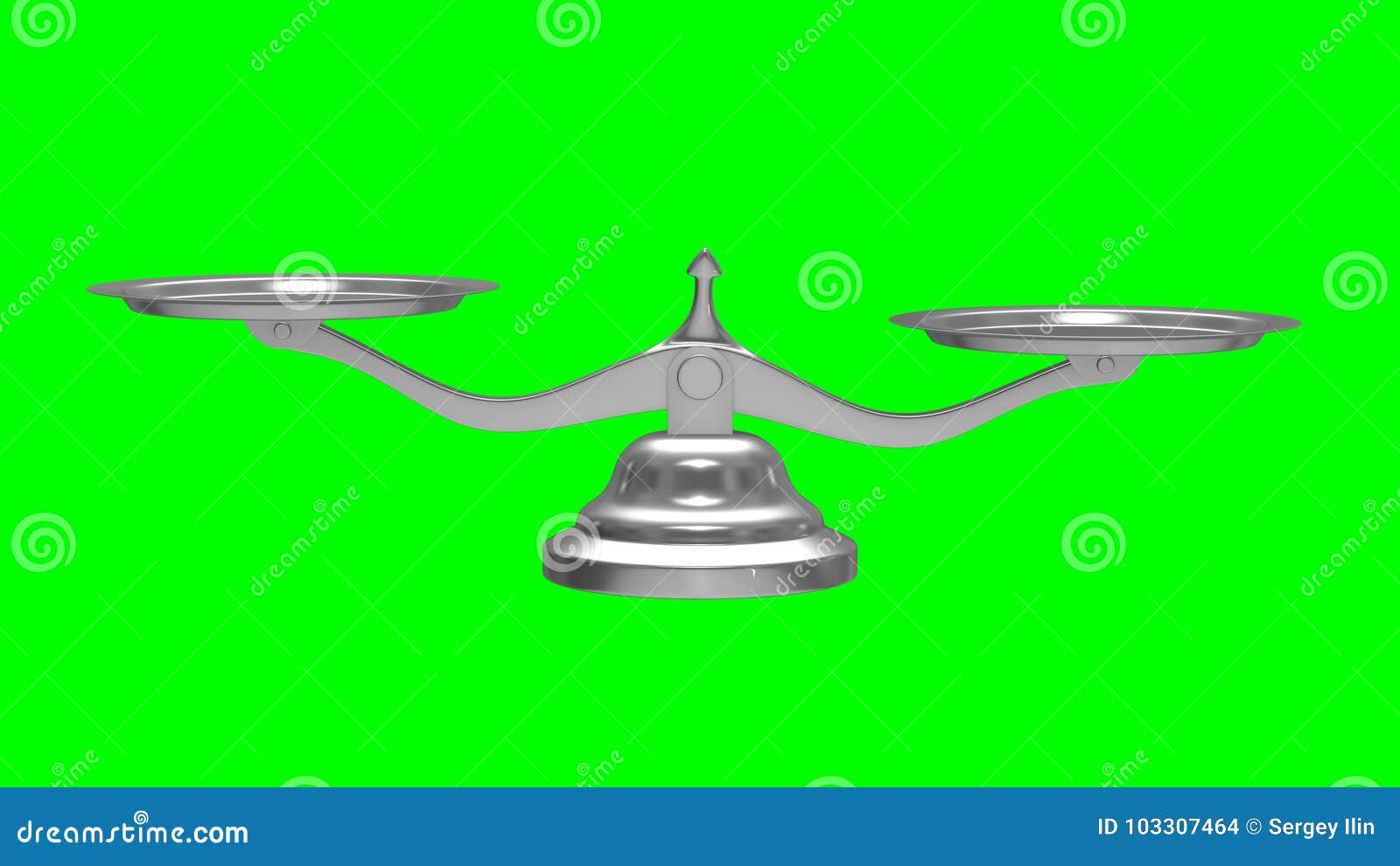 Scales on Green Background. Isolated 3D Render Stock Footage Video of