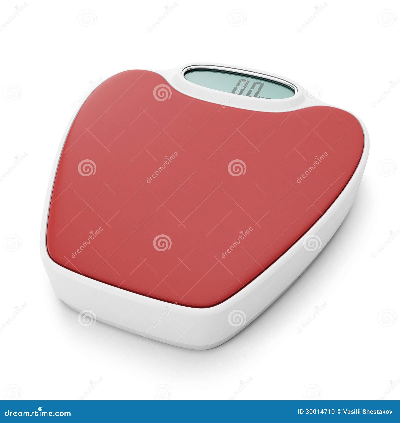 Digital Baby Scales On White Background Stock Photo 672390712