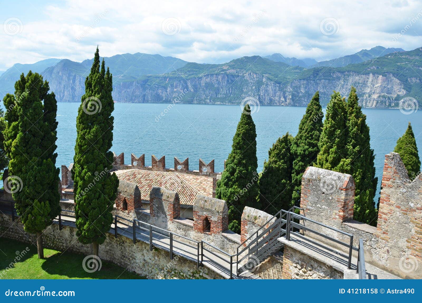 scaligero castle by the garda lake, italy