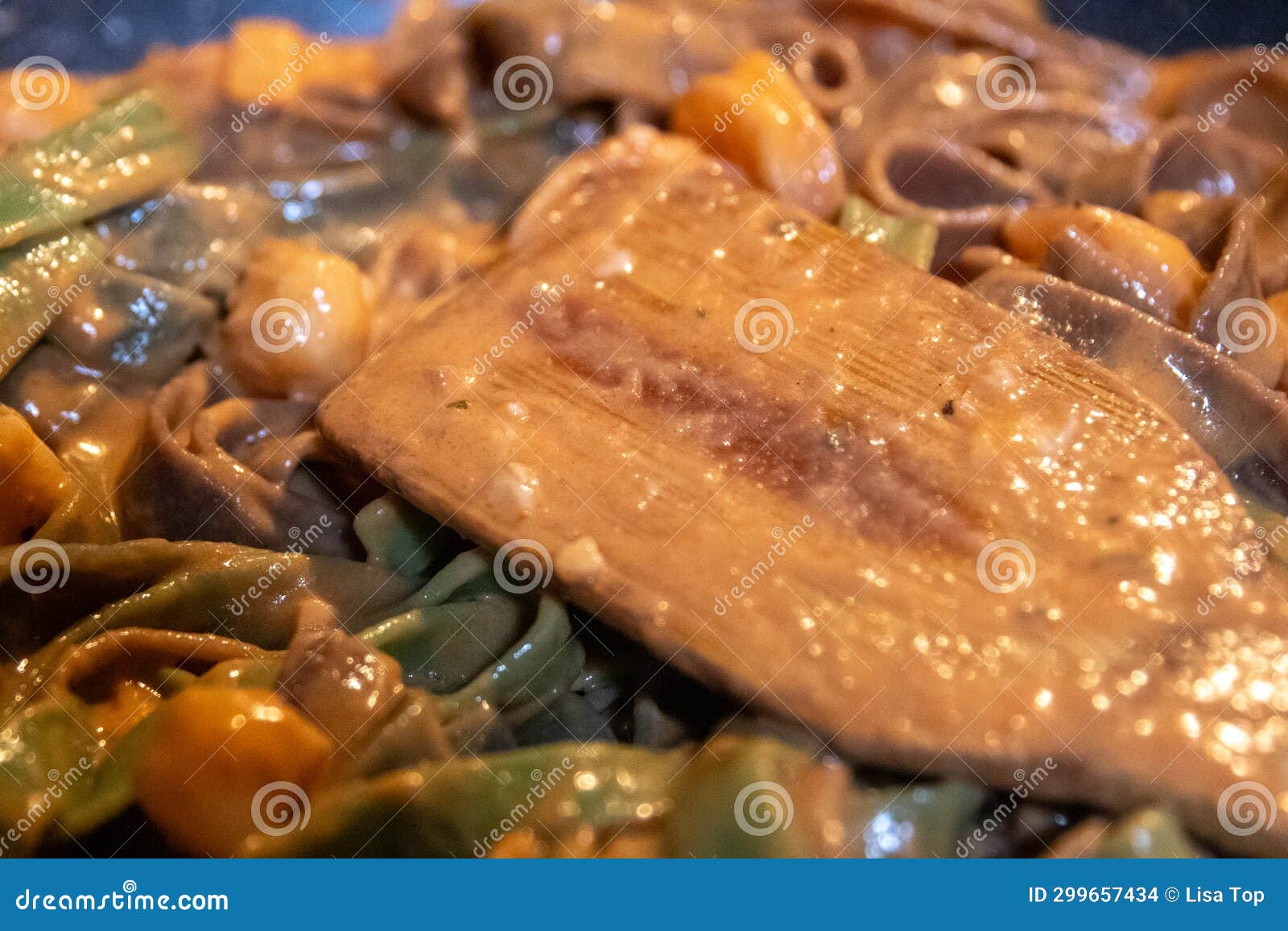 Scallop and Pasta with Vodka Sauce Stock Photo Image of light, pasta