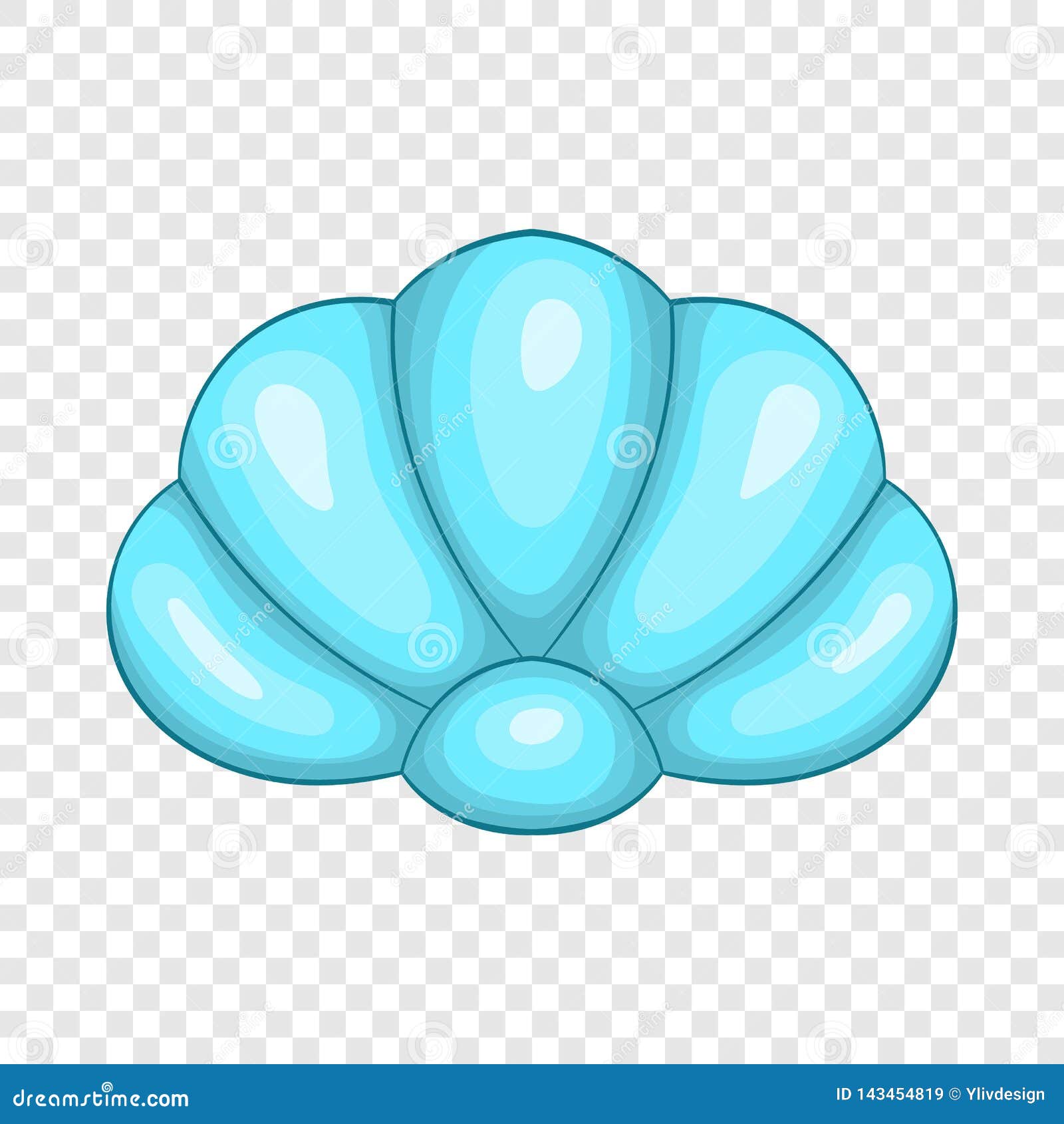 Scallop Seashell Icon, Cartoon Style Stock Vector - Illustration of ...