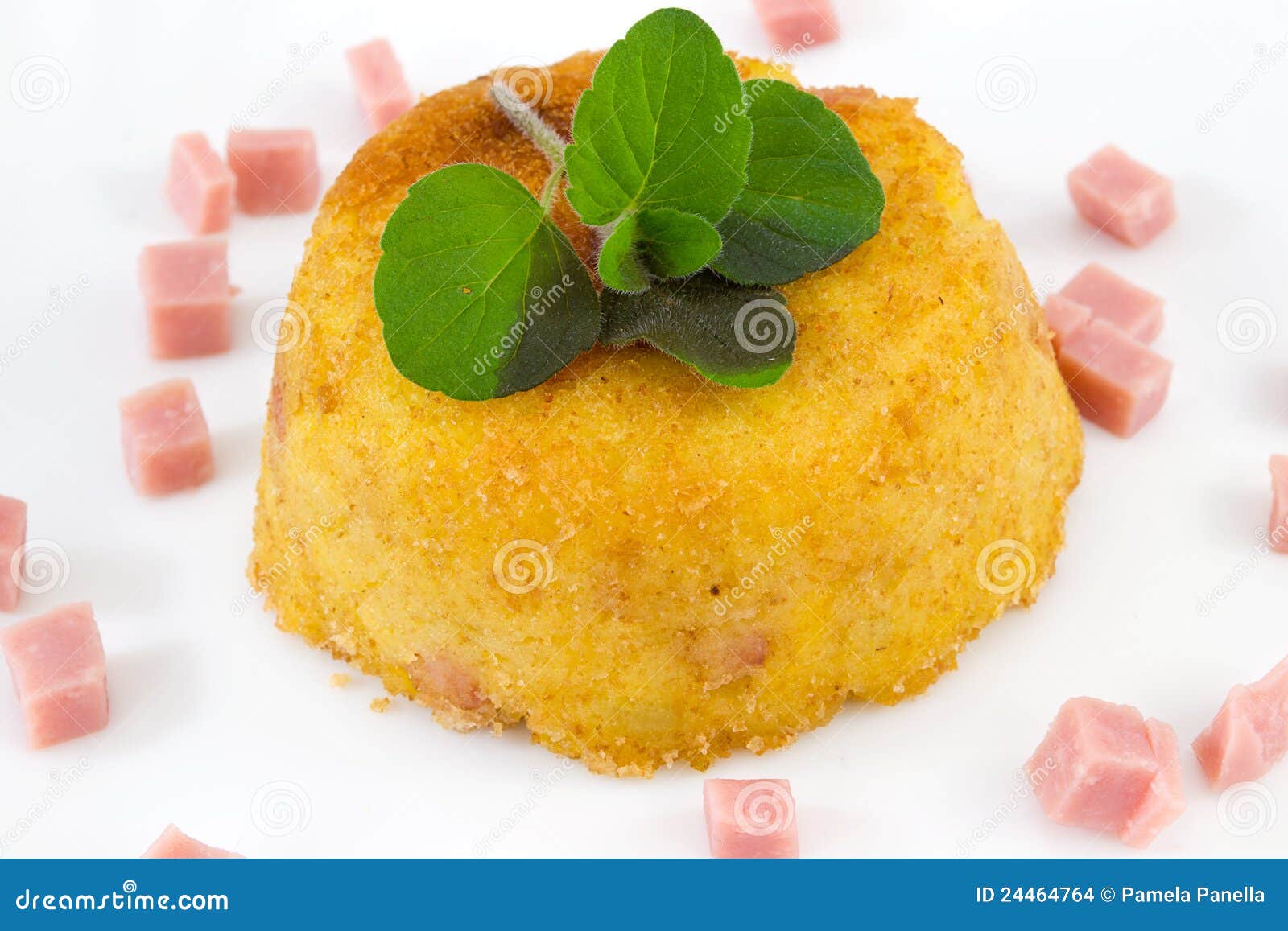 Scalloped Potatoes with Diced Ham Stock Photo Image of diced, plate