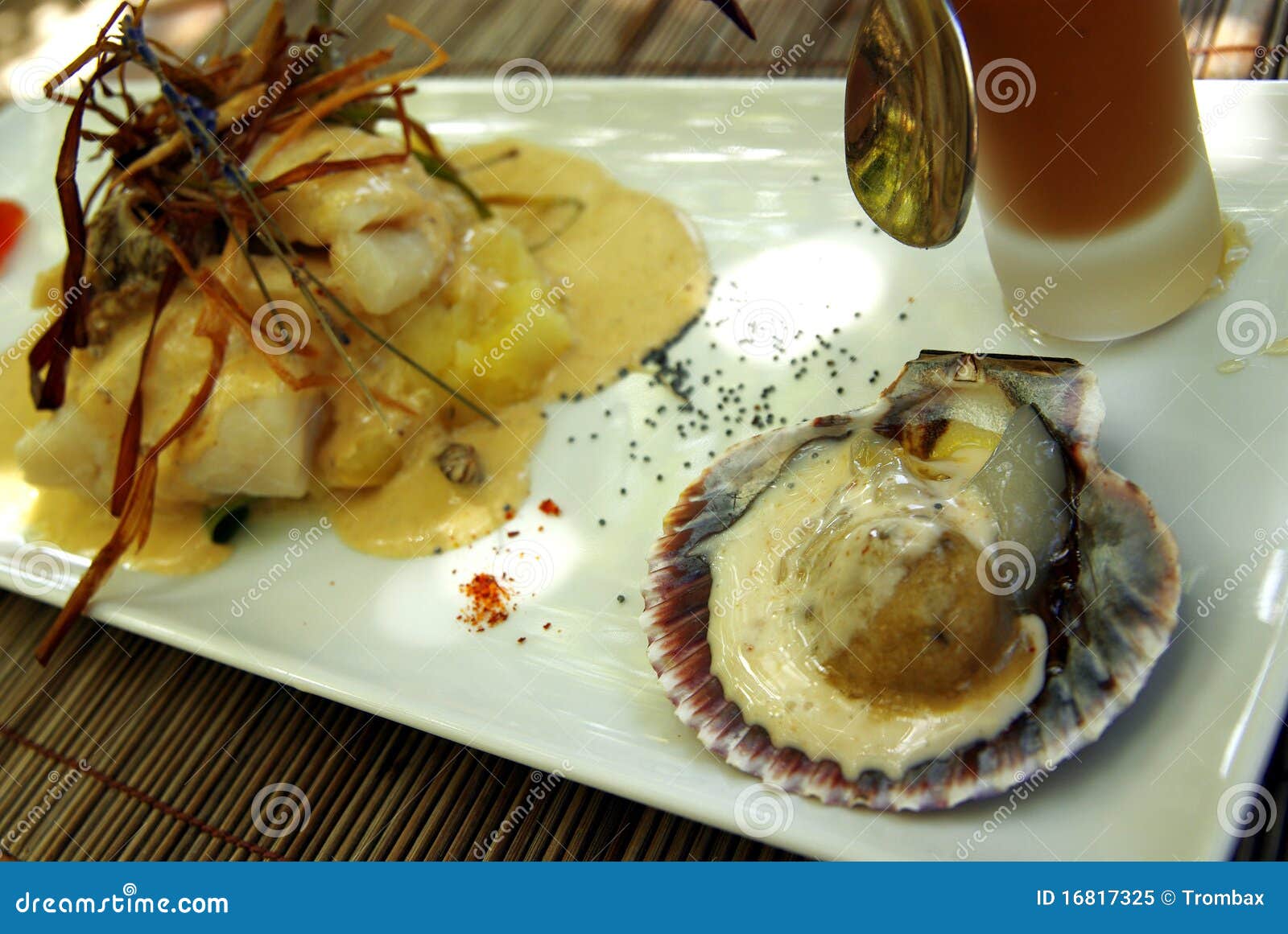 Scallops meal stock image. Image of diet, dish, healthy 16817325