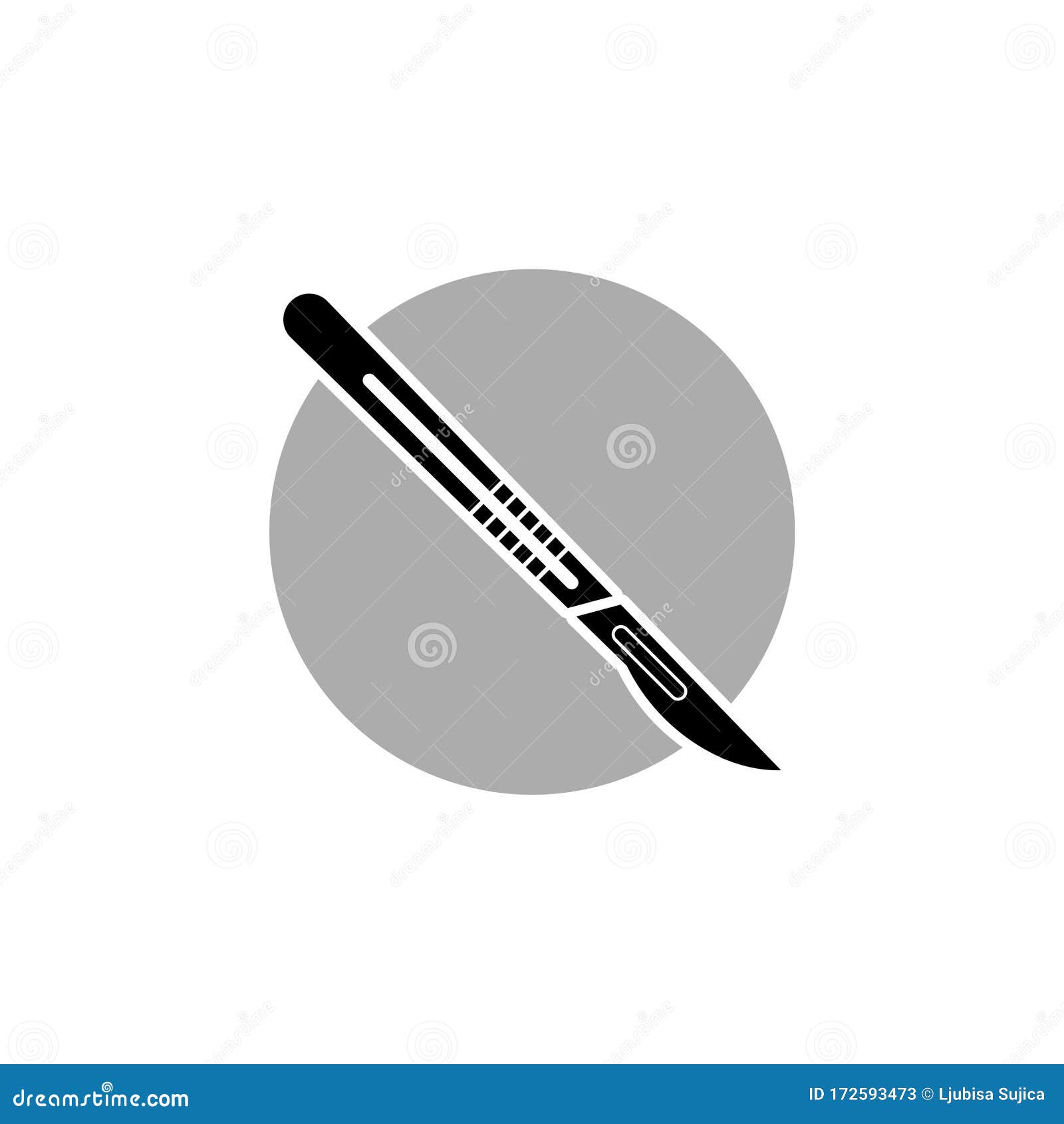 Scalpel Icon Isolated on White Background. Medical Sign Stock Vector