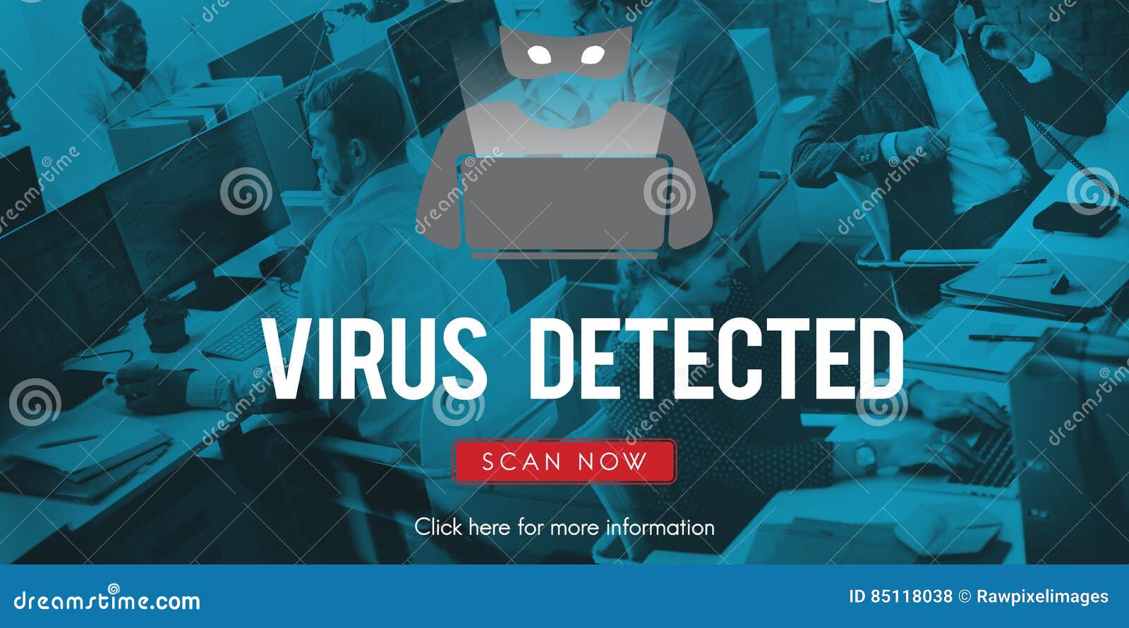 scam virus spyware malware antivirus concept