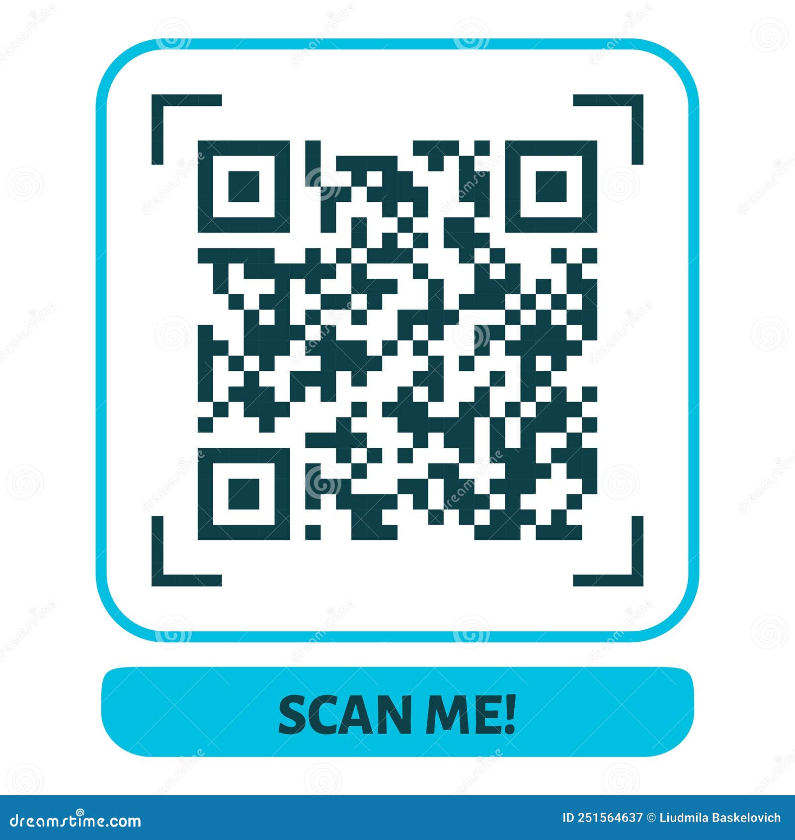 Scan Me Qr Code Design. Qr Code For Payment, Text Transfer With Scan Me  Button Stock Vector - Illustration Of Camera, Template: 251564637