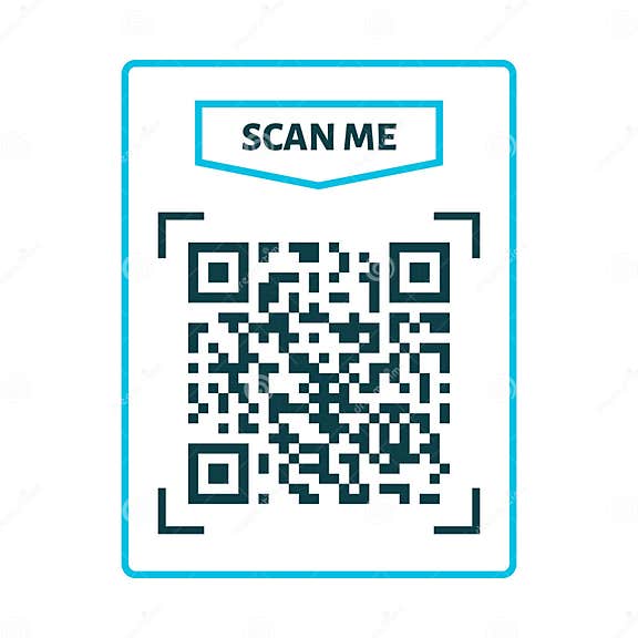 Scan Me QR Code Design. QR Code for Payment, Text Transfer with Scan Me