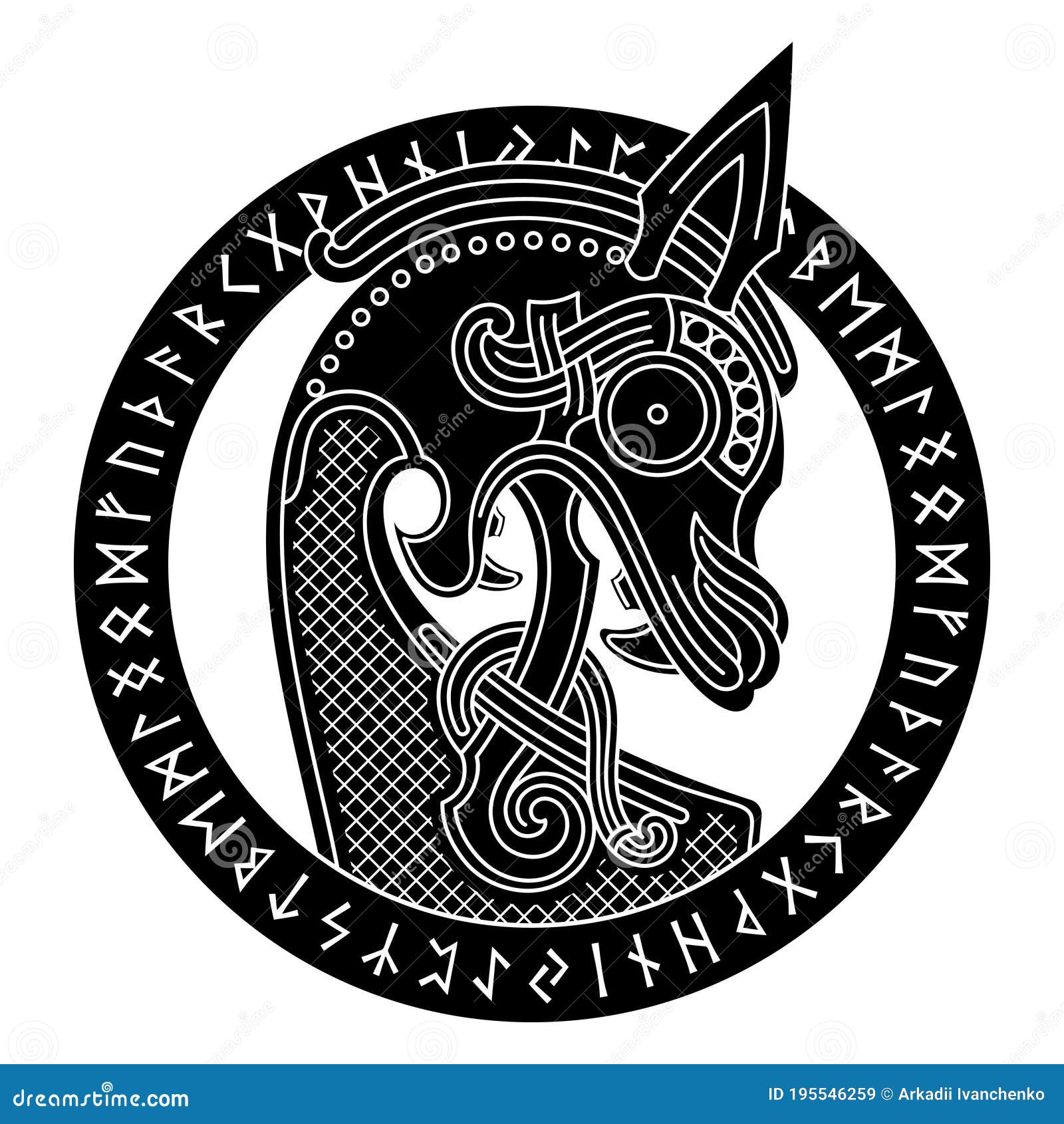 Dragon And Viking Cartoon Vector 48025599