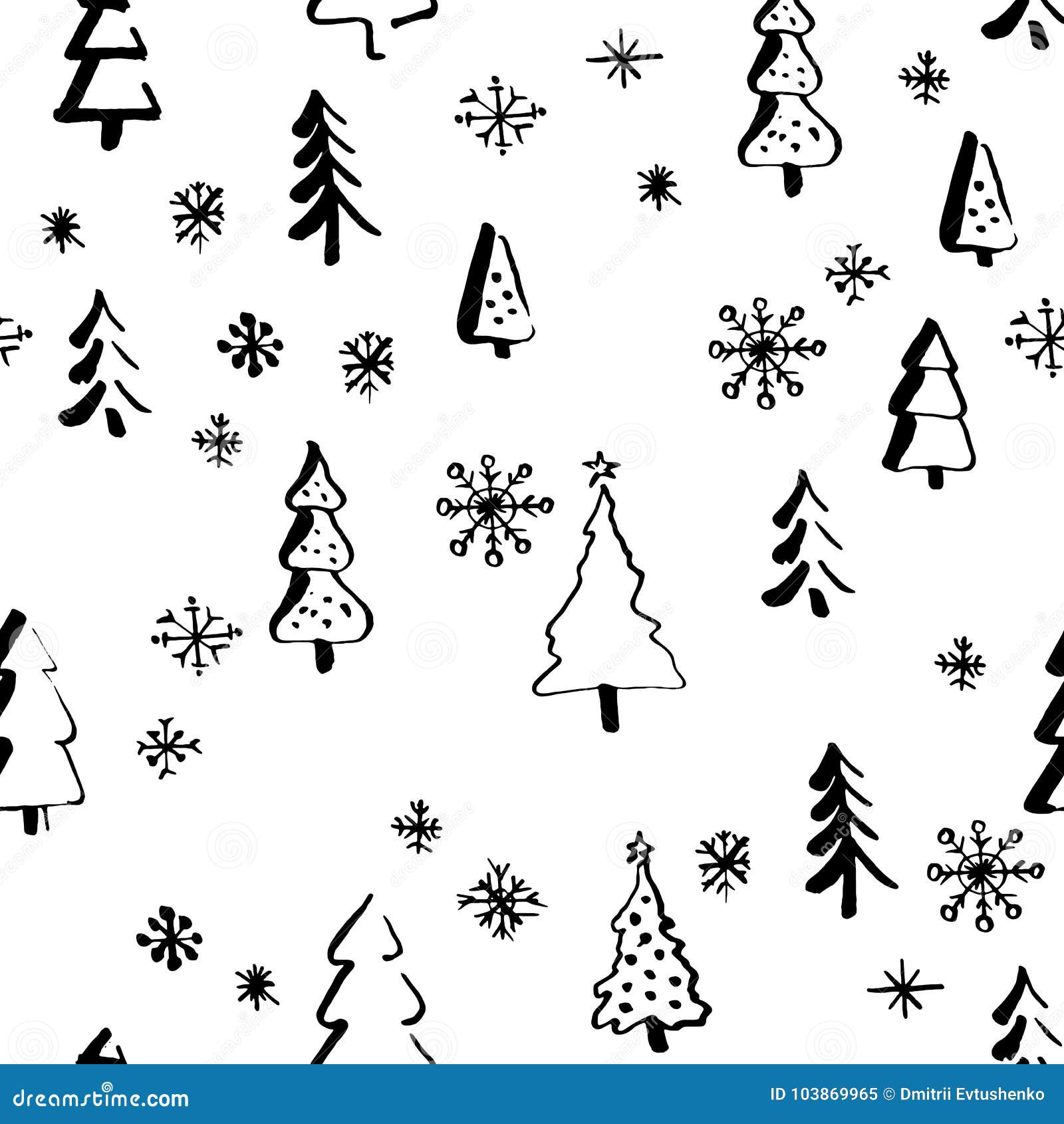 Scandinavian Seamless Pattern of Christmas Stock Vector - Illustration ...