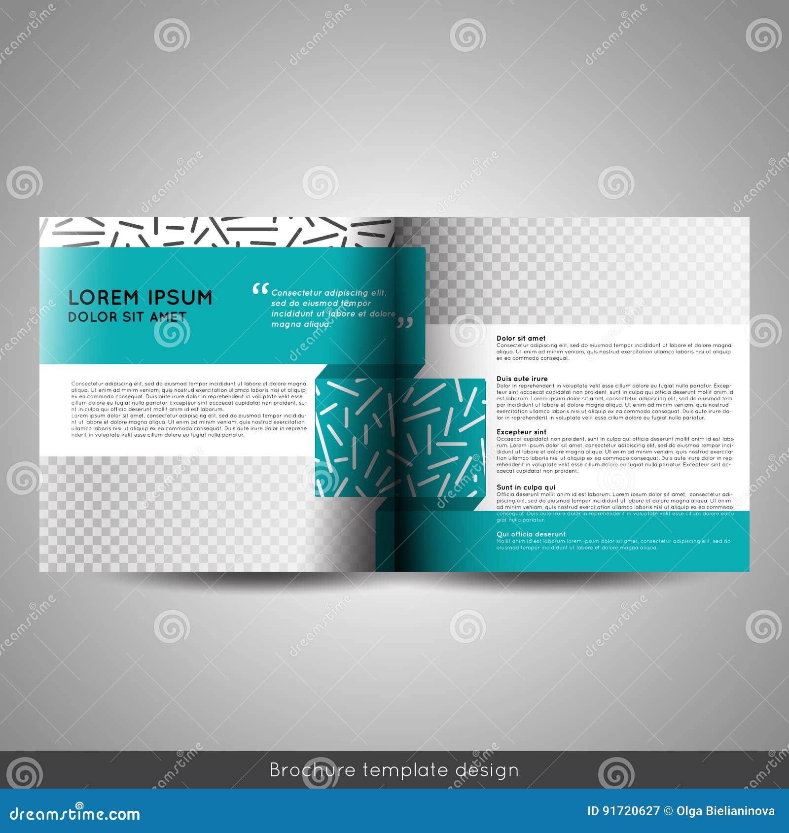scandinavian style business or educational template bi fold bi fold folder