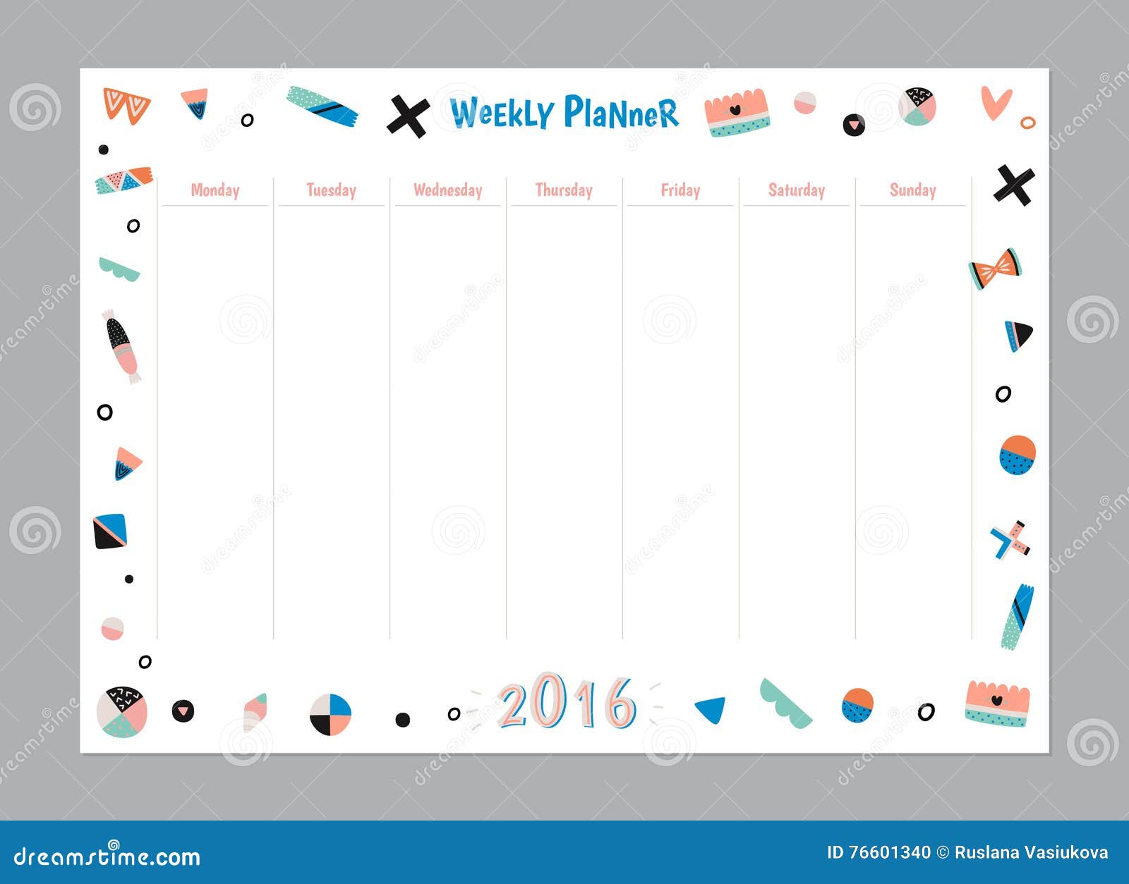 Summer Schedule Template from thumbs.dreamstime.com