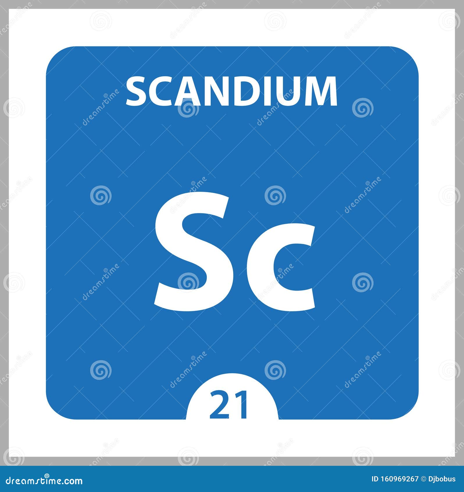 scandium chemical 21  of periodic table. molecule and communication background. scandium chemical sc, laboratory and
