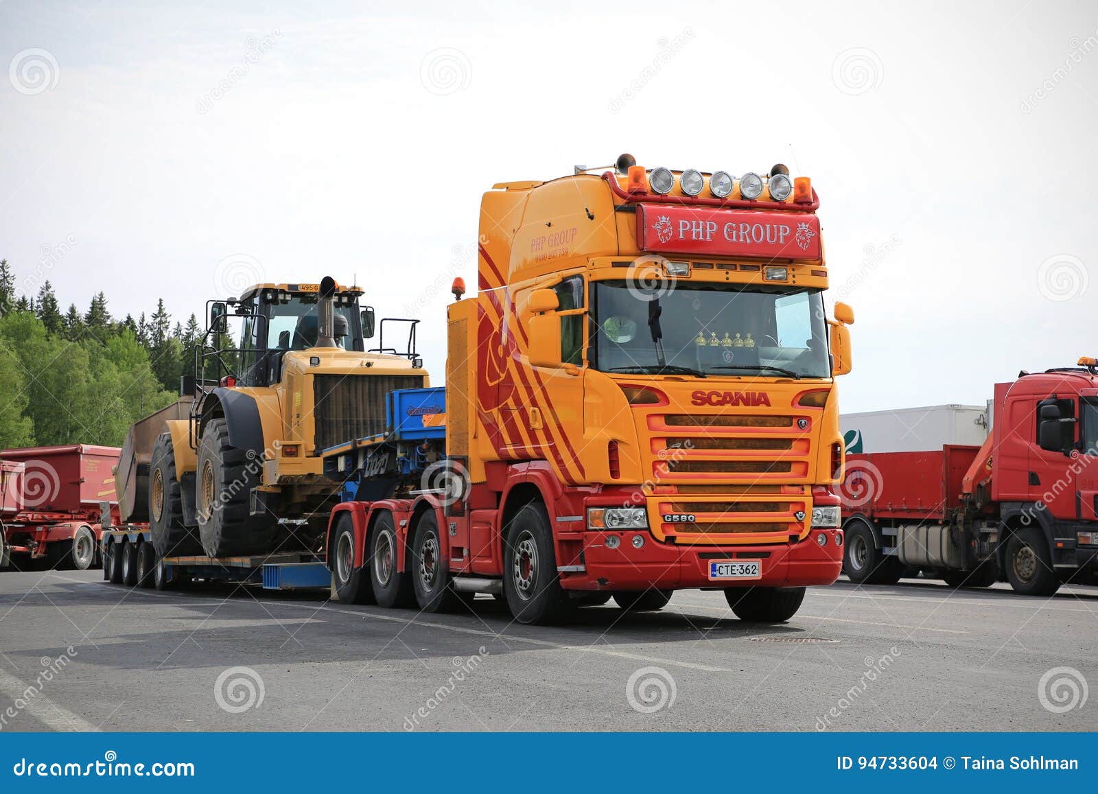 Scania G580 Semi Heavy Transport At Truck Stop Editorial Stock Image  Image of modern, deck 