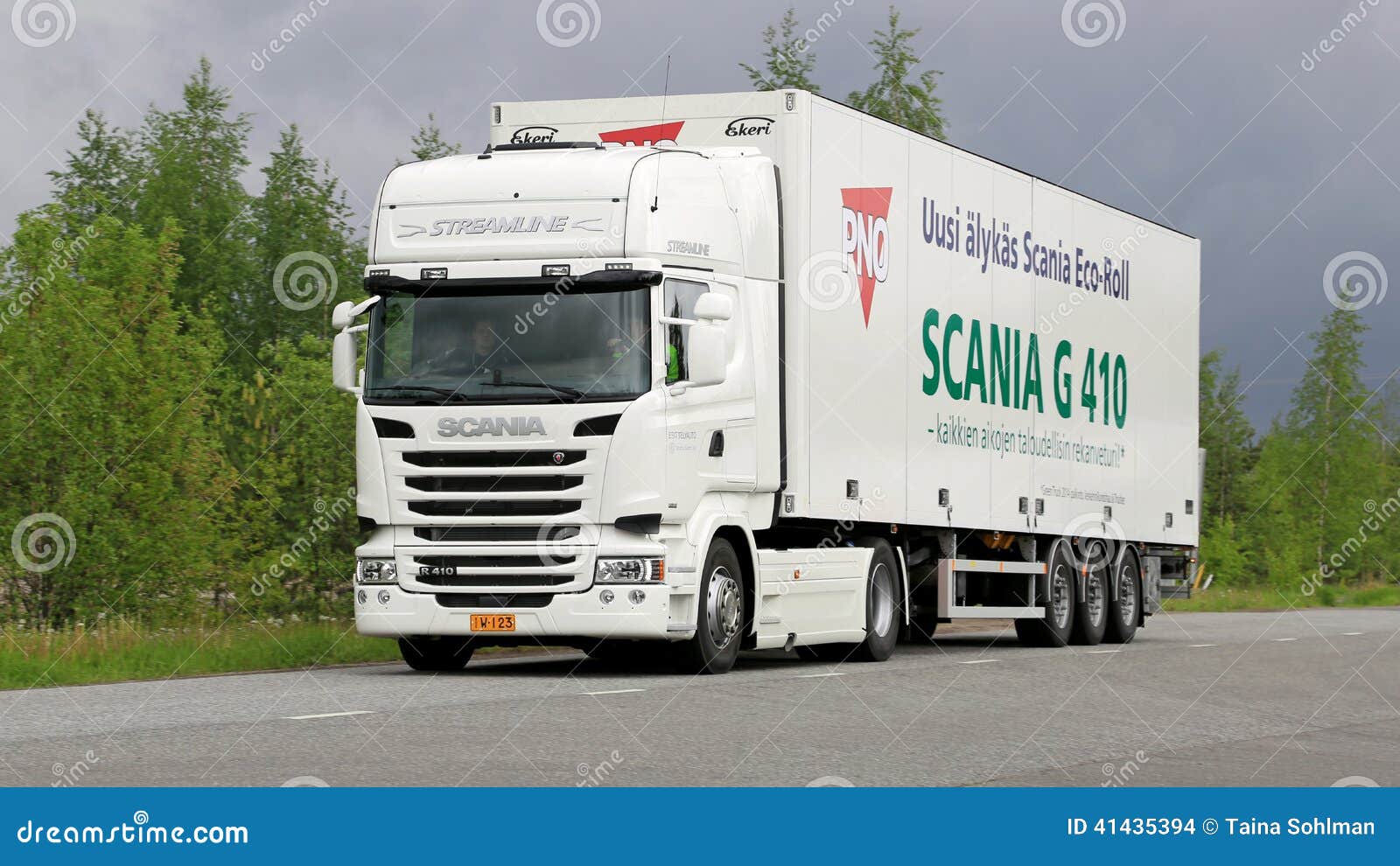 Scania R410 Euro 6 V8 Semi Truck On The Road Editorial Stock Image  Image: 41435394
