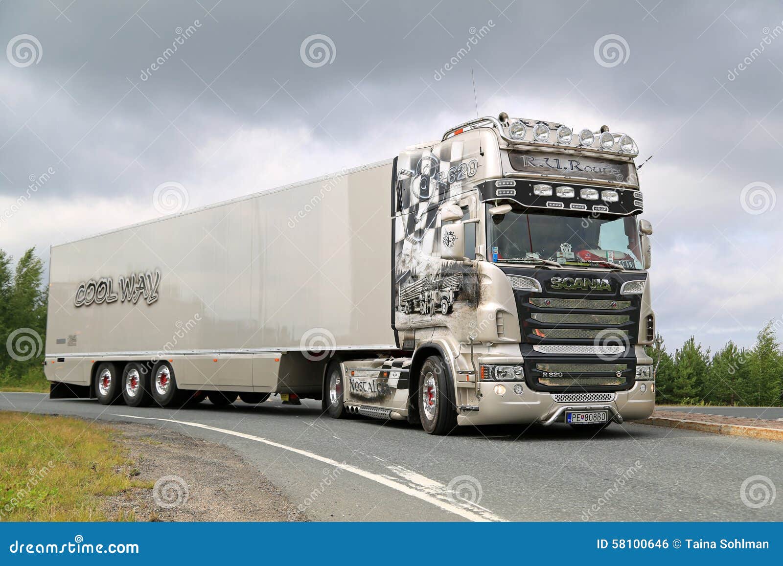 Scania truck front semi truck automobile transportation transport