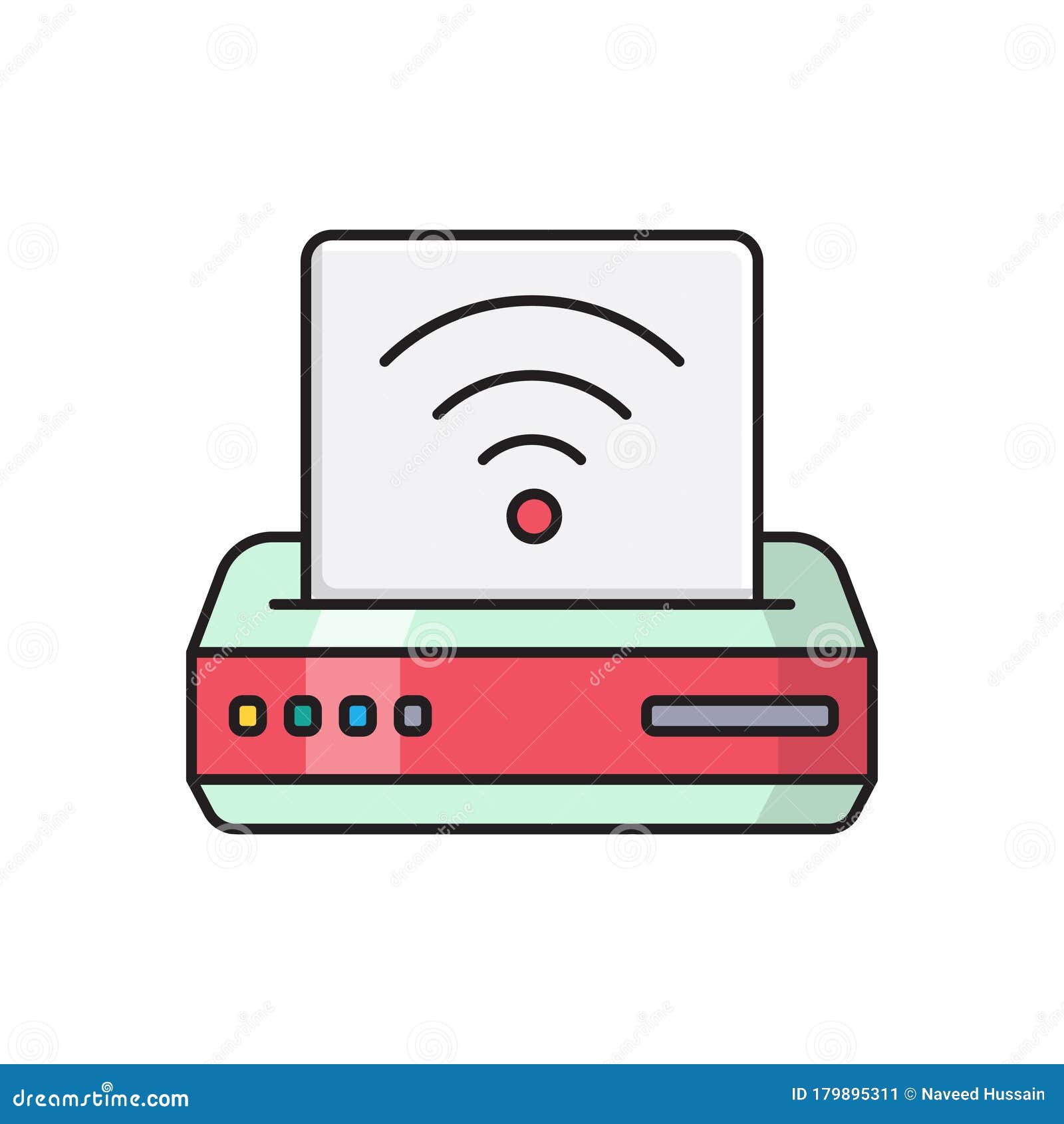 Scanner Vector Flat Color Icon Illustrazione Vettoriale Illustrazione