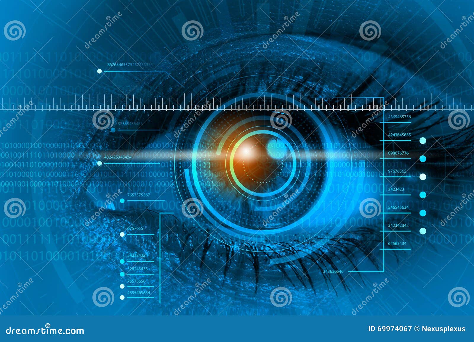 Scanning for Personality Identification Stock Image Image of digital