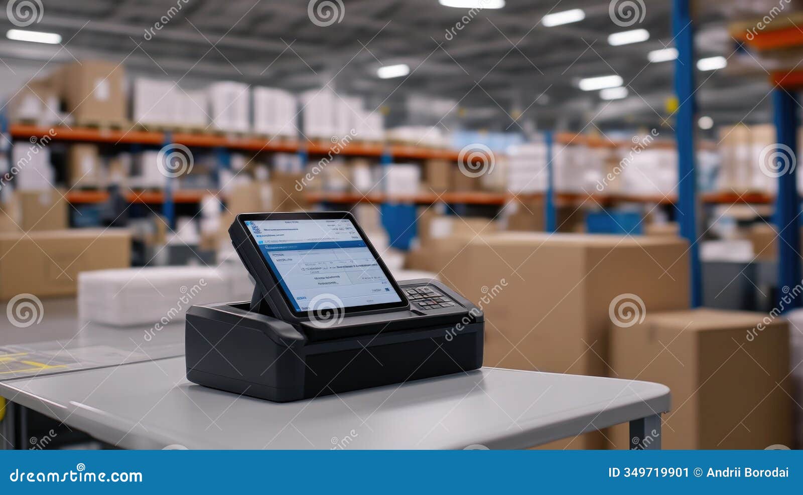 scanning process with handheld device showing product details.