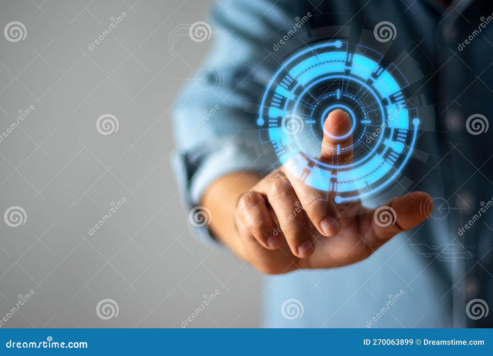 Scans Finger through Touch Screen Stock Image Image of activated