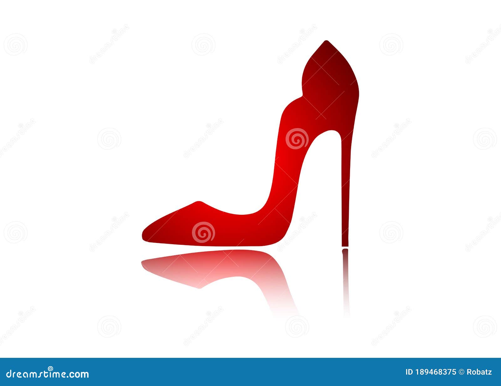 Women`s Red Shoes With High Heels 