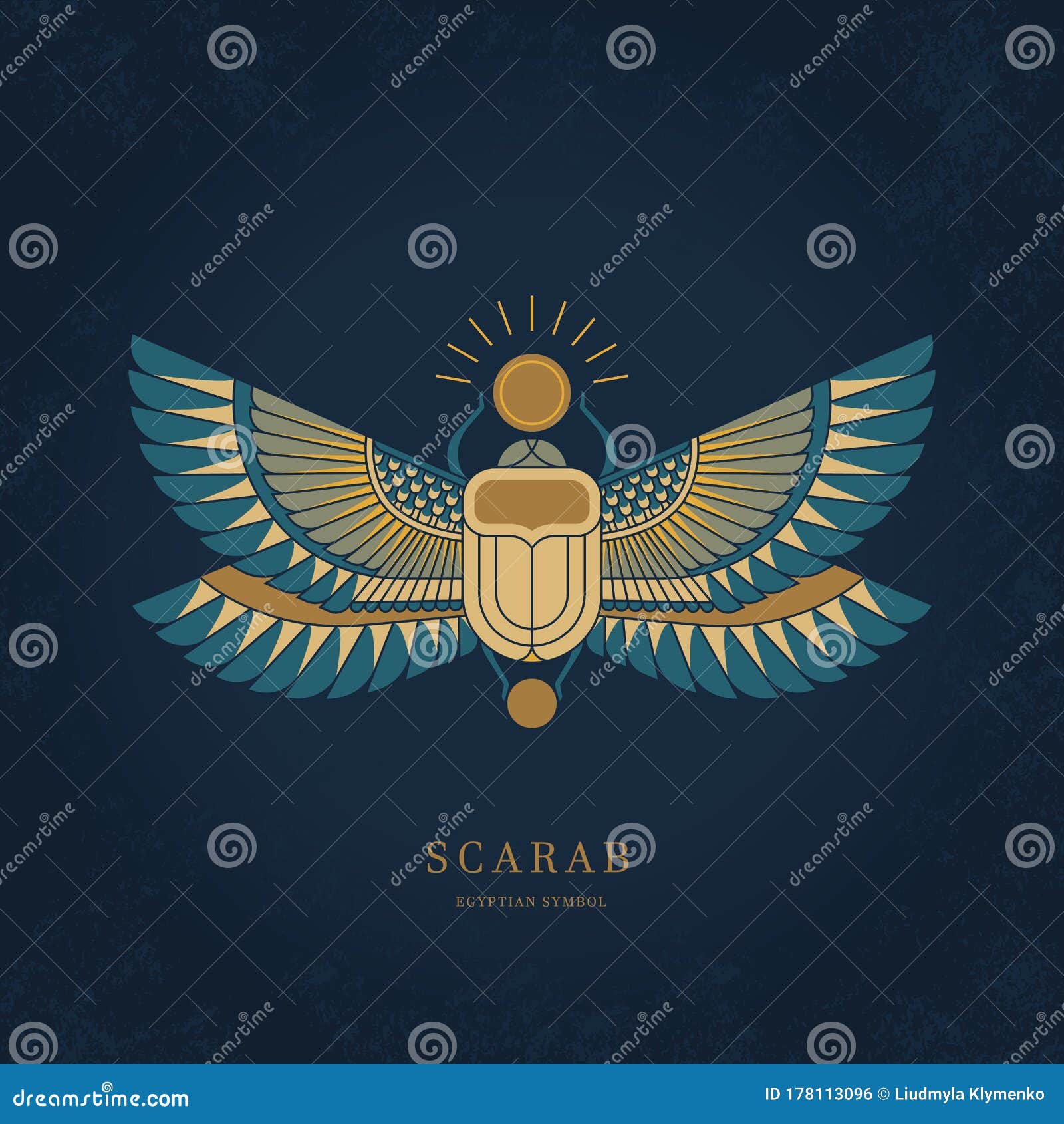 Scarab Beetle Symbol of the Ancient Egyptians. Stock Vector ...