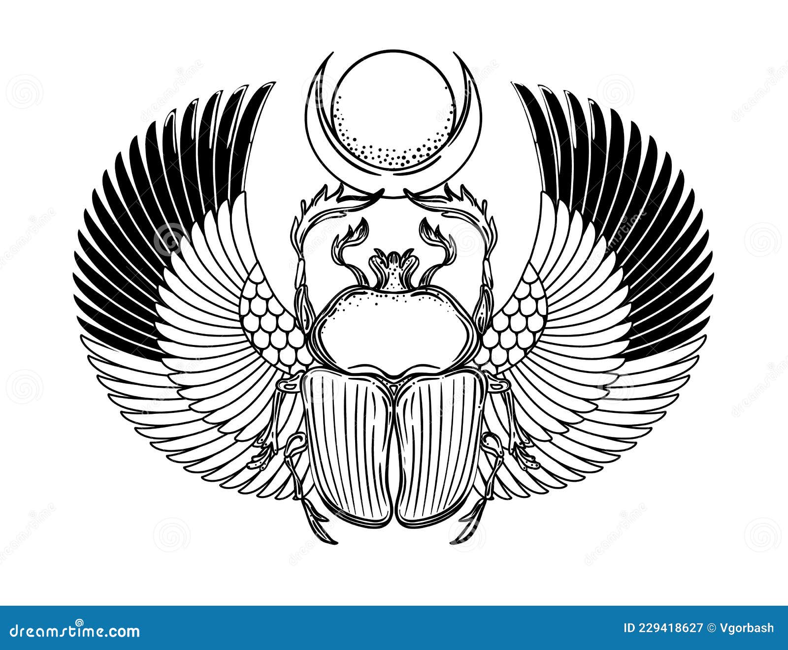 Scarab beetle symbol of the ancient Egyptians Stock Vector Image & Art -  Alamy