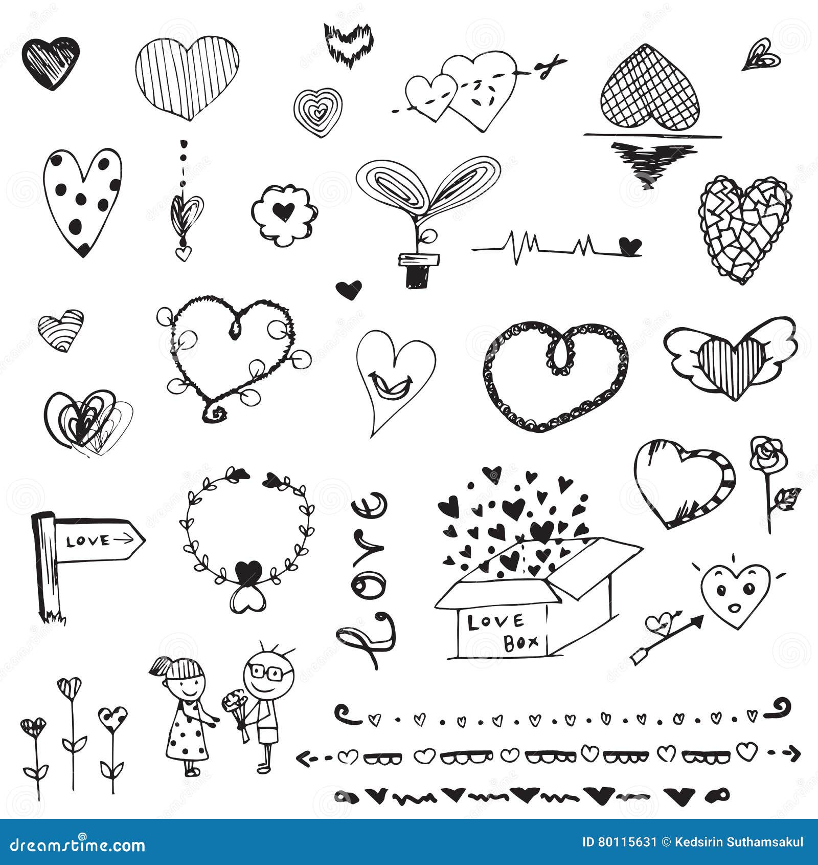 Scarabocchii Il Disegno A Mano Libera Di Vettore Dell Amore Su Fondo Bianco Illustrazione Vettoriale Illustrazione Di Disegno Amore 80115631