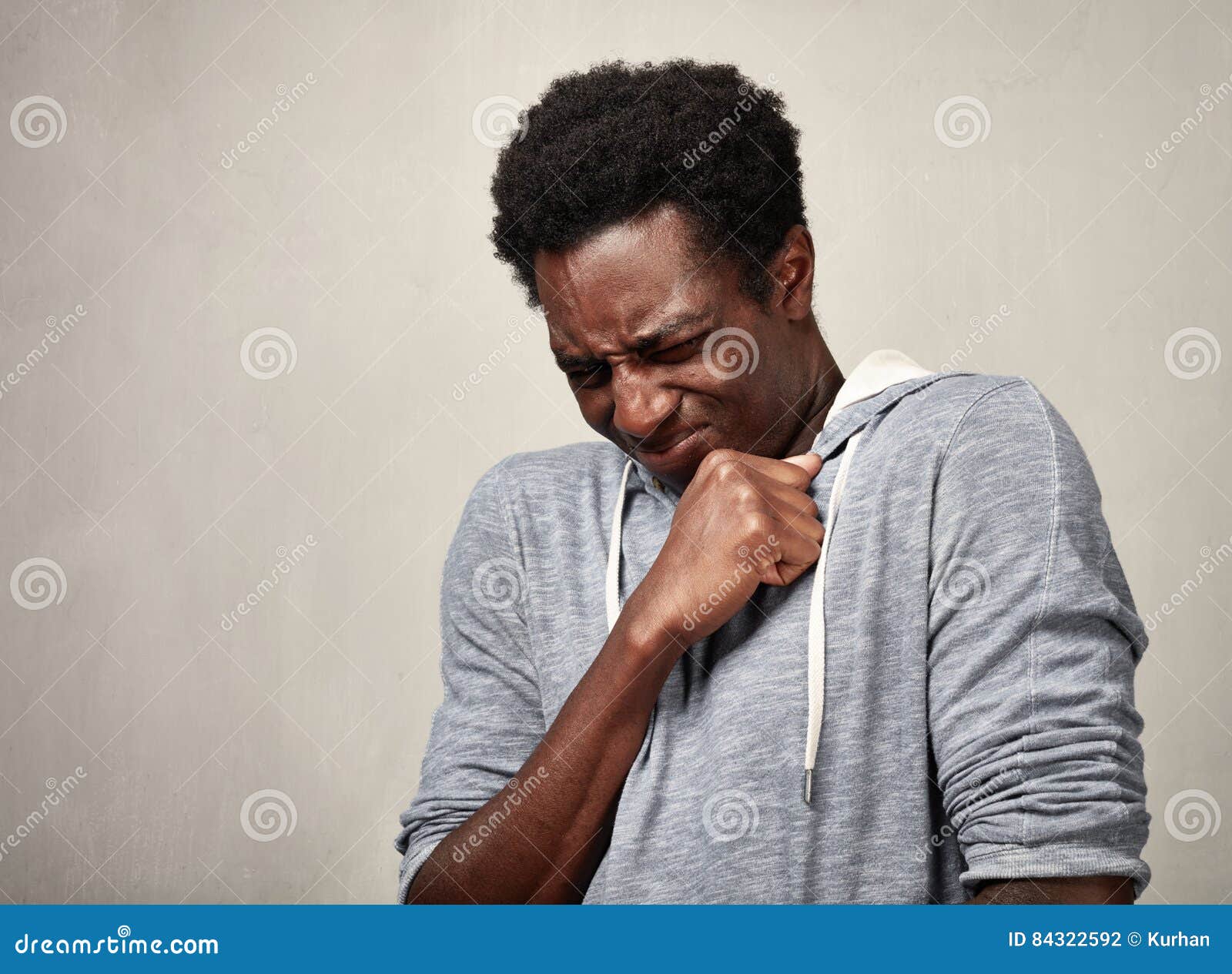 scared man face. Stock Photo