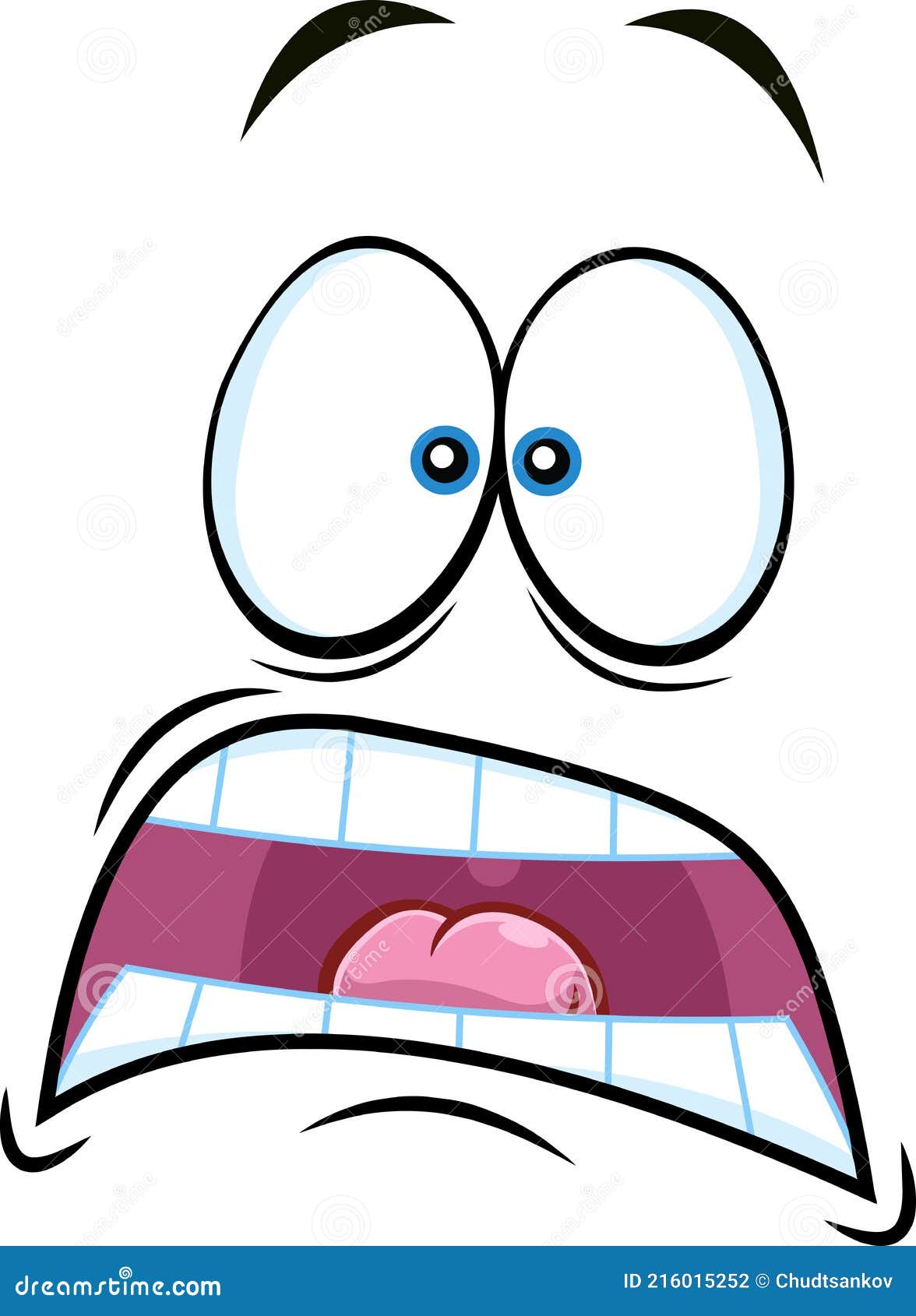 Scared Cartoon Funny Face with Panic Expression Stock Vector - Illustration of drawing, face: 216015252 Scared Cartoon Funny Face with Panic Expression Stock Vector - Illustration of drawing, face: 216015252