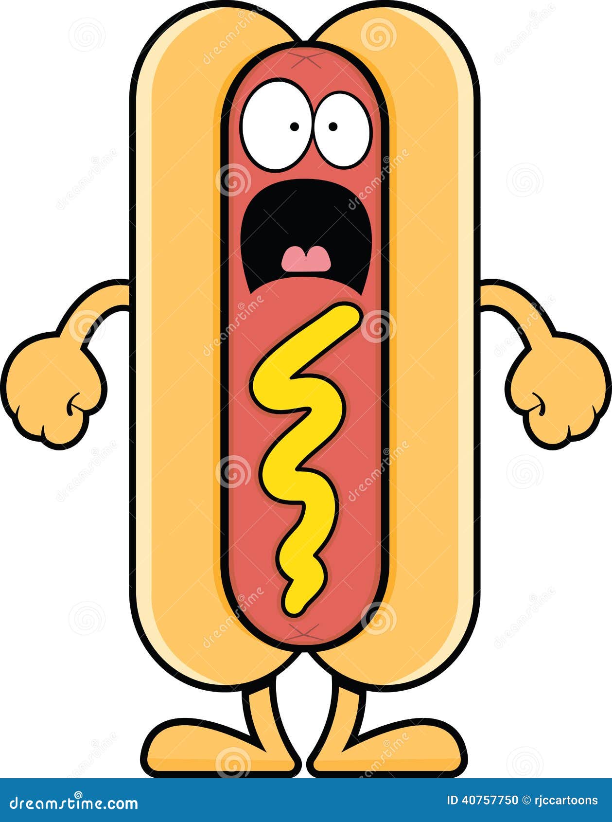 Hot Dog Cartoon