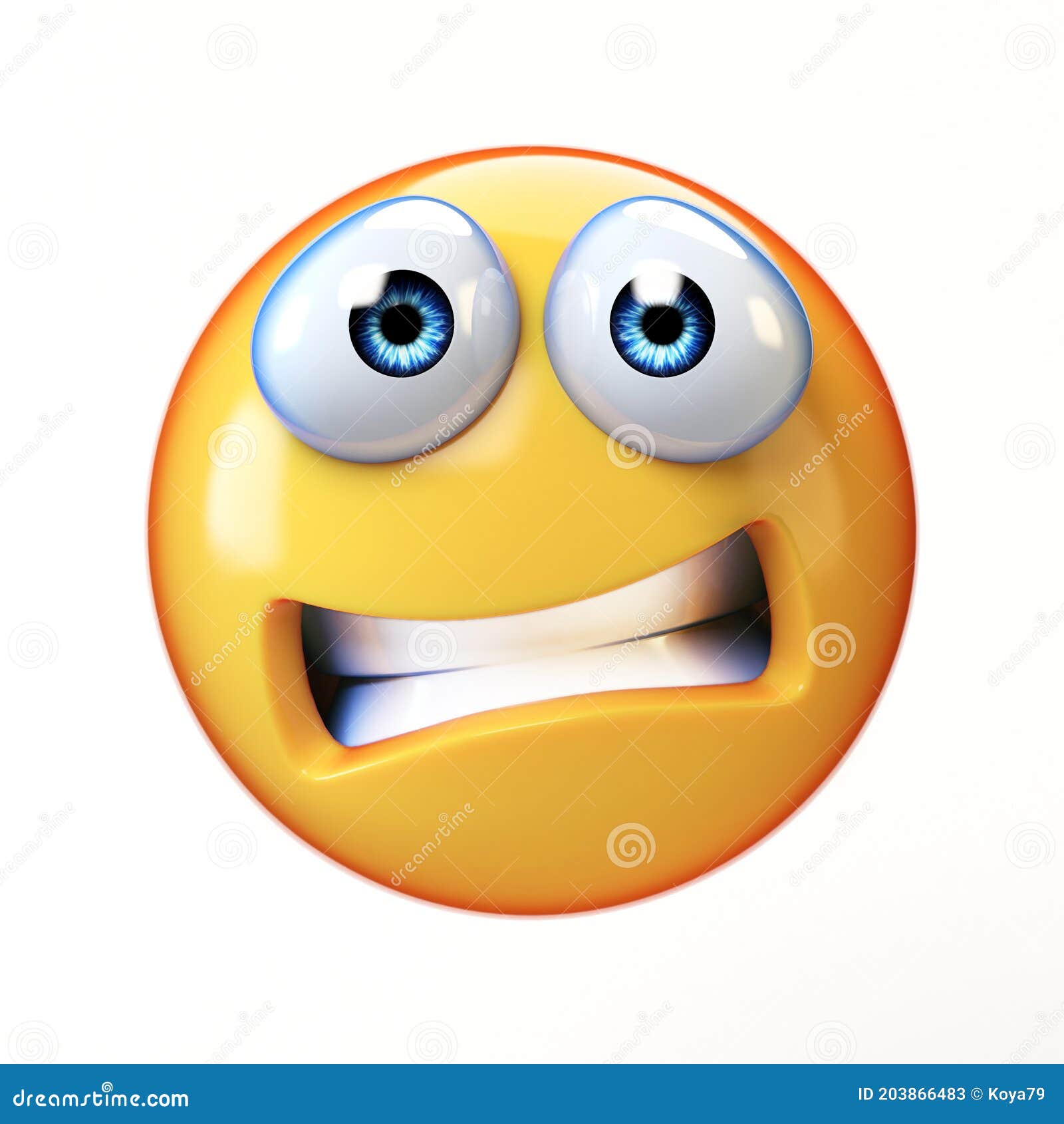 Emoji Fearful Face 3D model