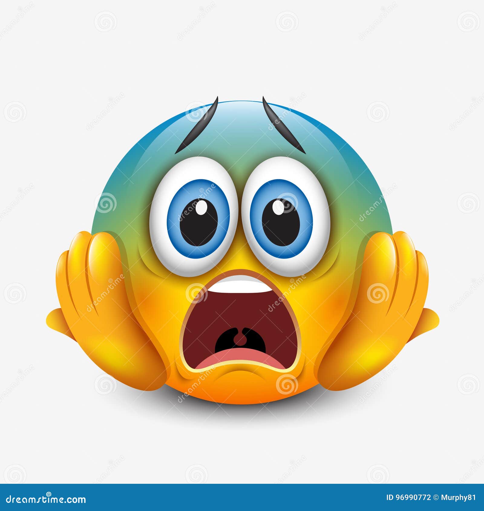 Scared Emoticon Emoji Clipart Yellow