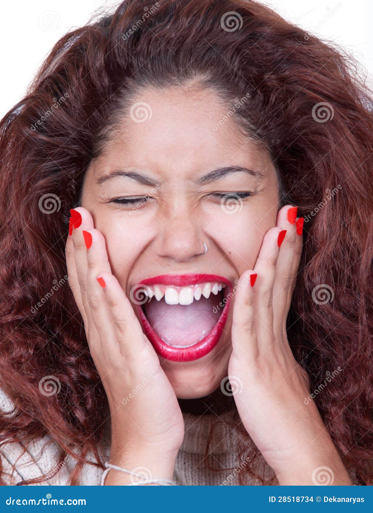 Scared face of girl stock photo. Image of madness, person - 28518734