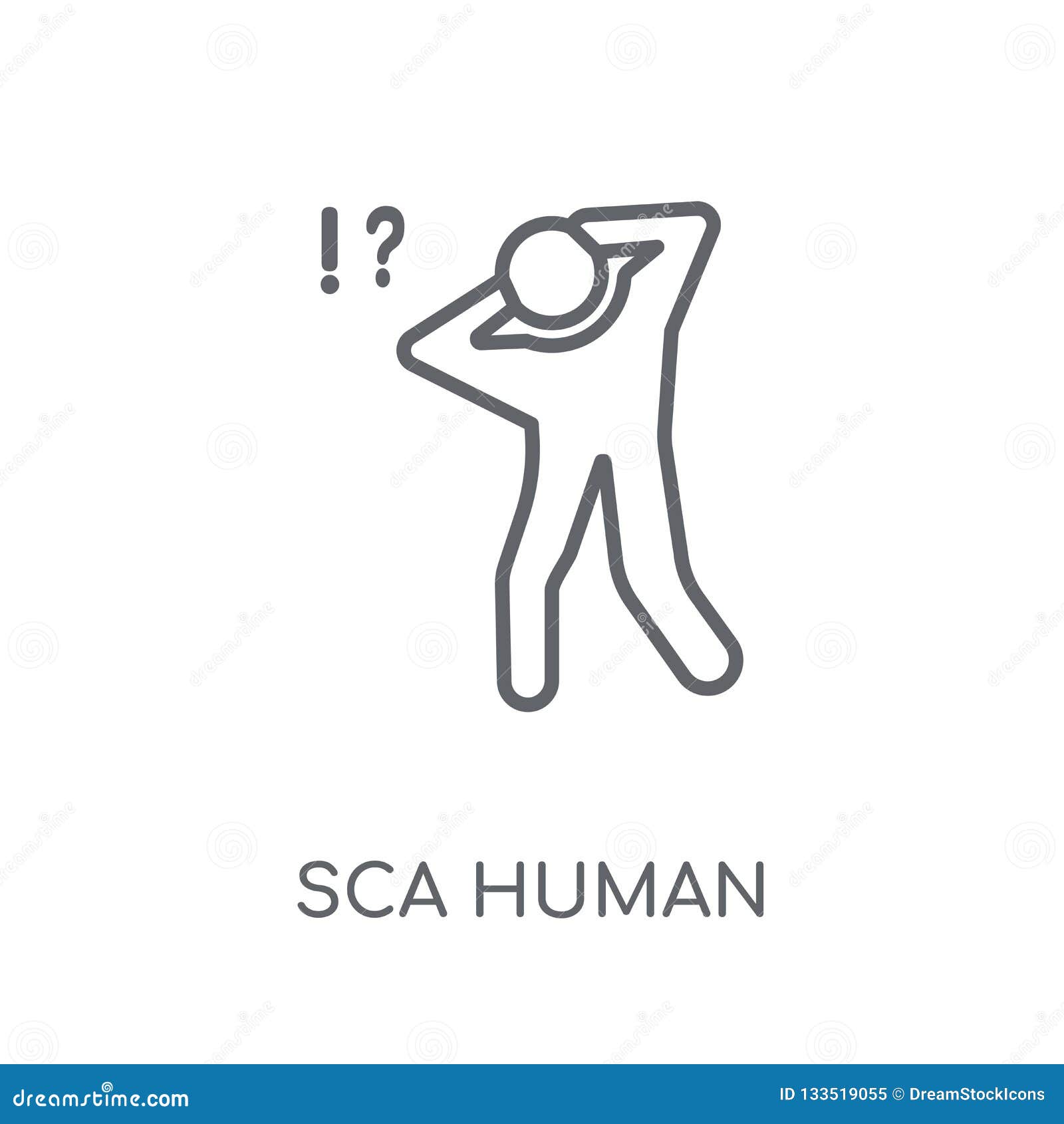 Scared Human Icon. Trendy Scared Human Logo Concept On White Background