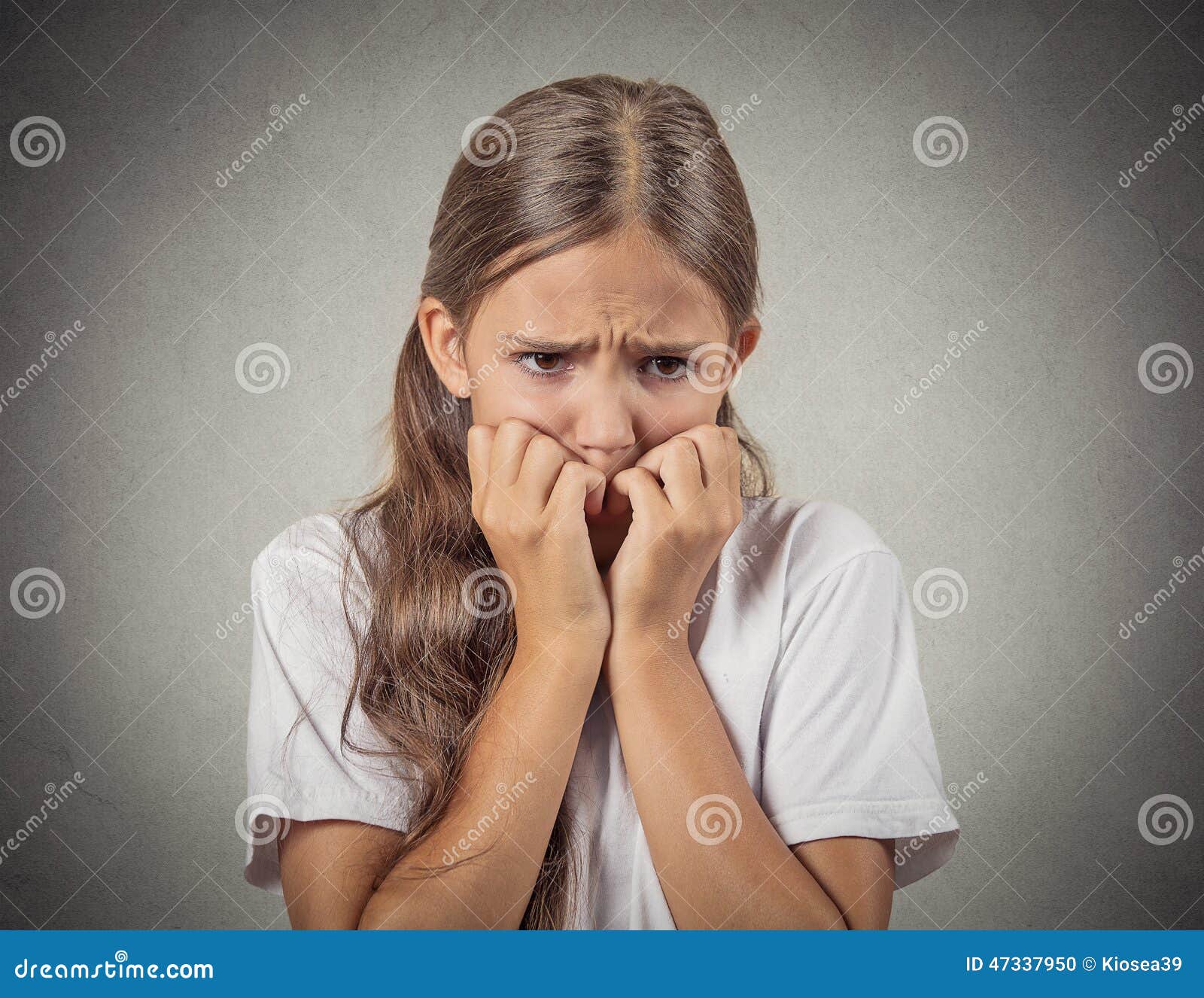 Scared Shy Teenager Girl Stock Photo Image Of Anguish 473