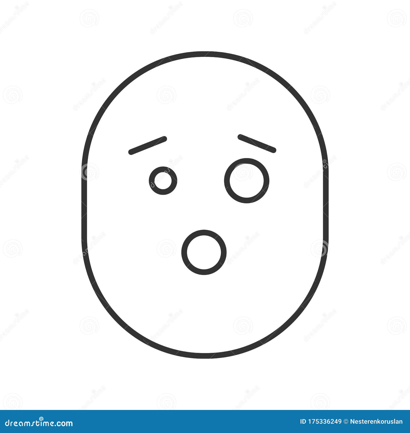 Scared face linear icon. Smiley with open mouth. Thin line illustration.  Screaming emoticon. Contour symbol. Vector isolated outline drawing 3769921  Vector Art at Vecteezy