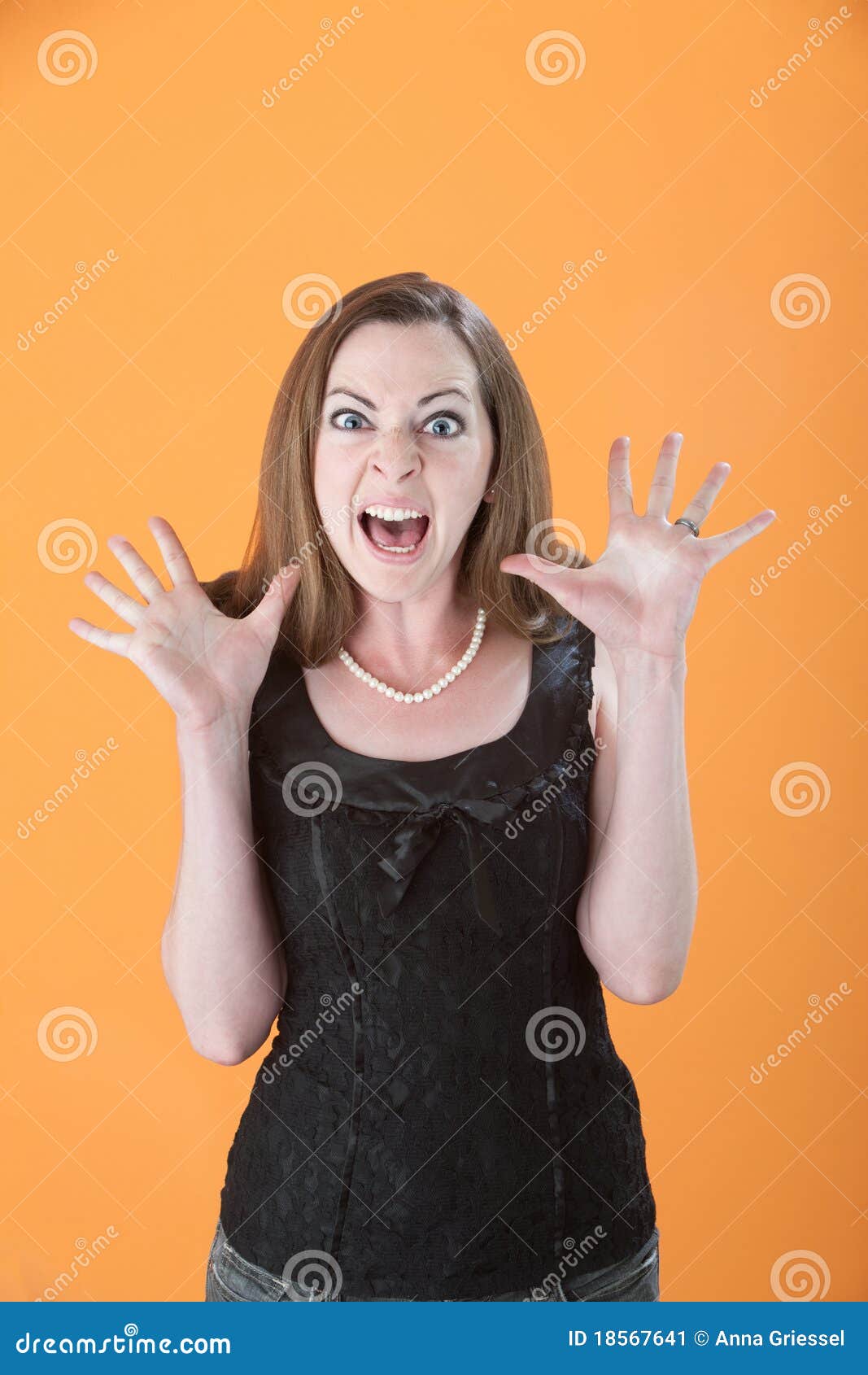 Face Scared Woman Stock Photo 12123496