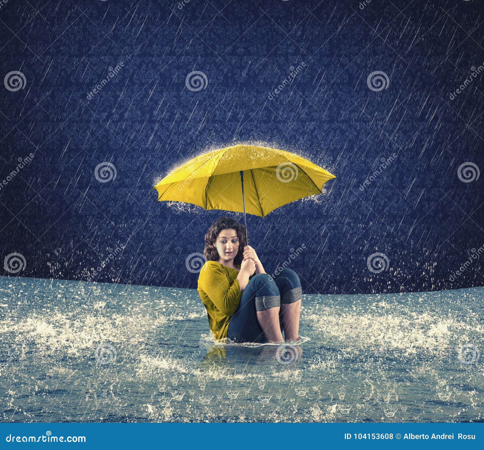 Scared face of woman Stock Photo by ©rainfall 49680905