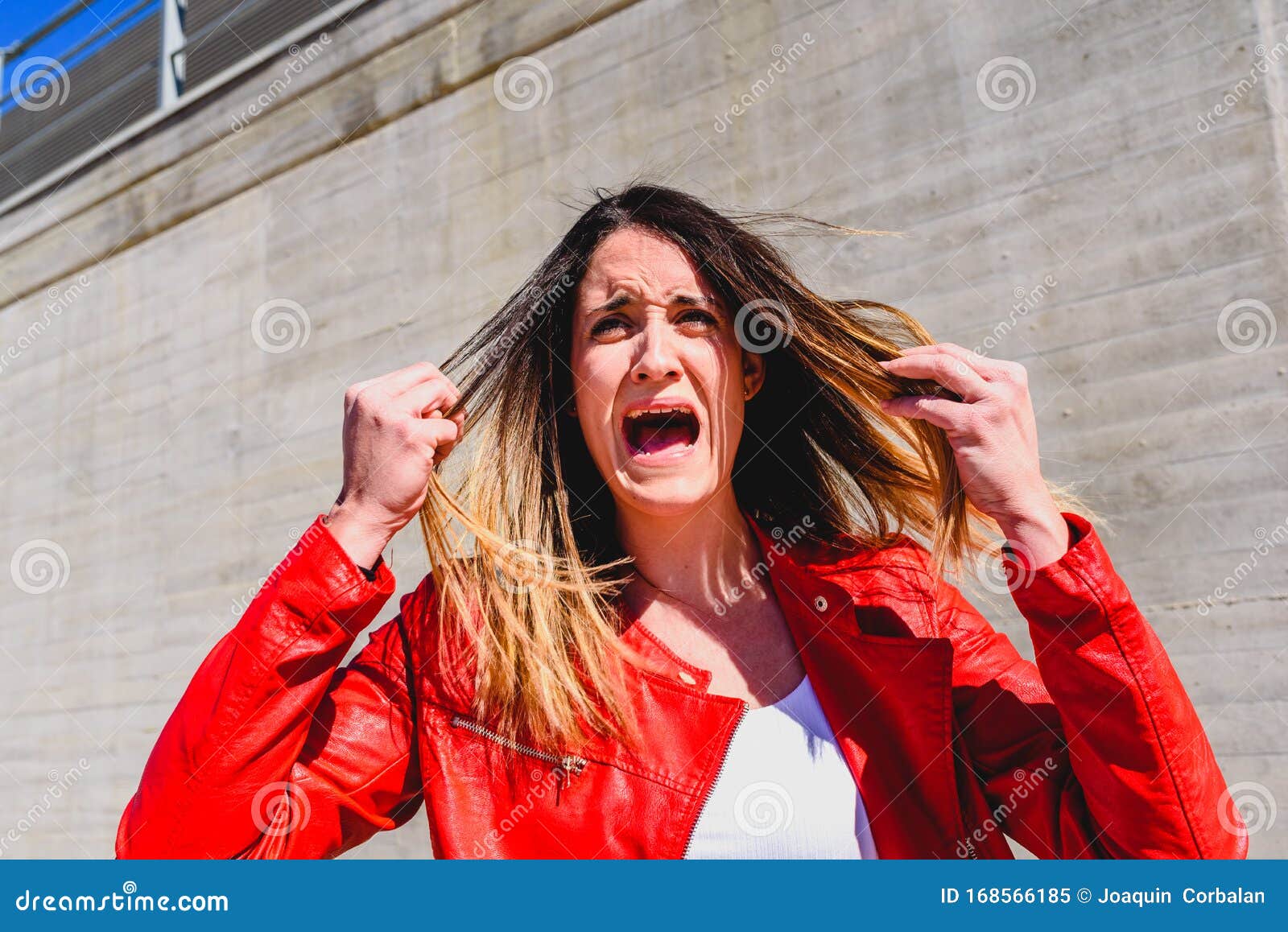 Face Scared Woman Stock Photo 12123496